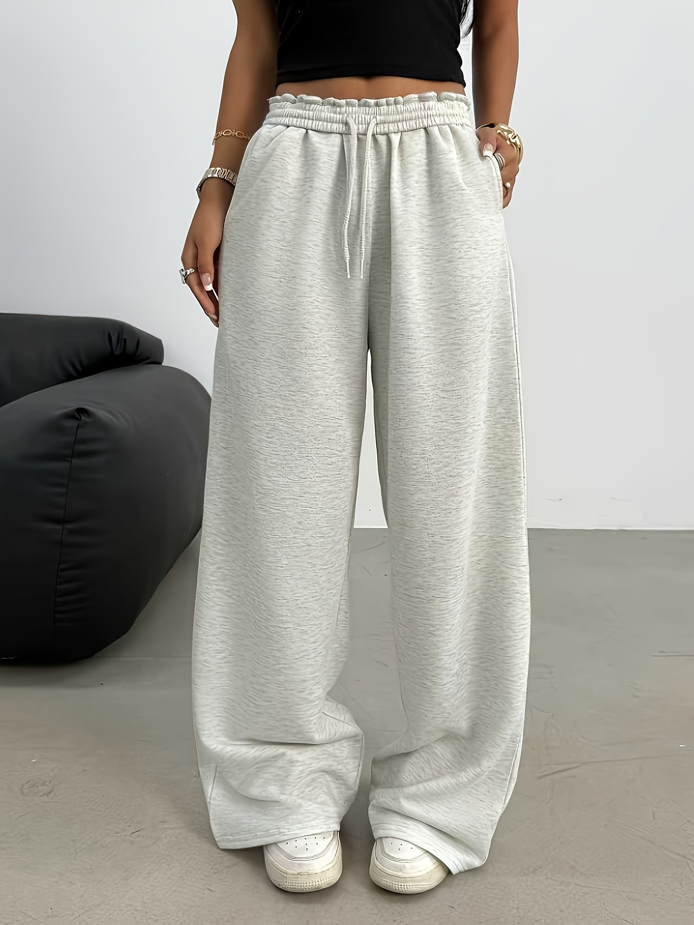Wide Leg Drawstring Sweatpants