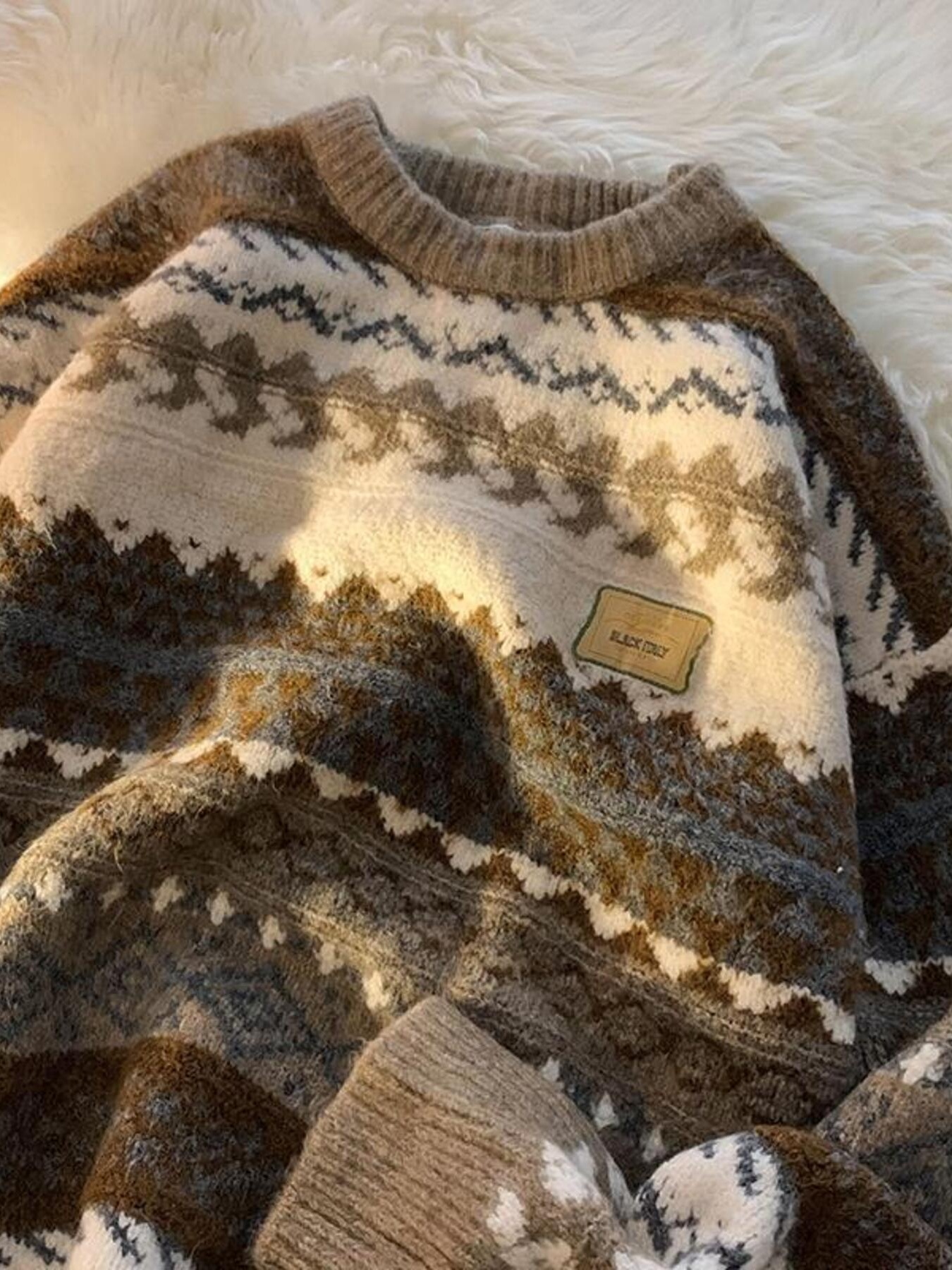 Men's Round Neck Long Sleeve Sweater