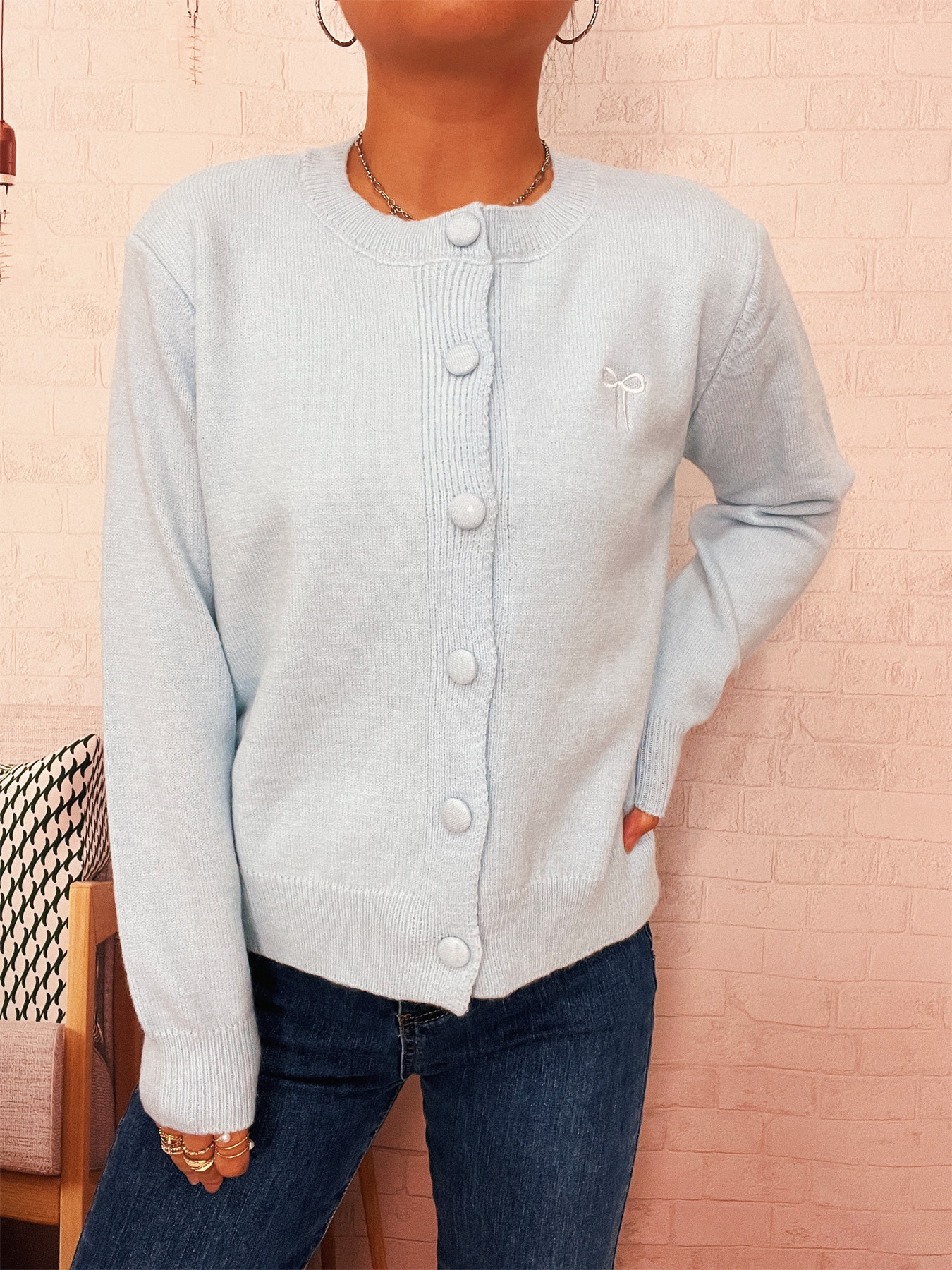 Button-Up Long Sleeve Cardigan