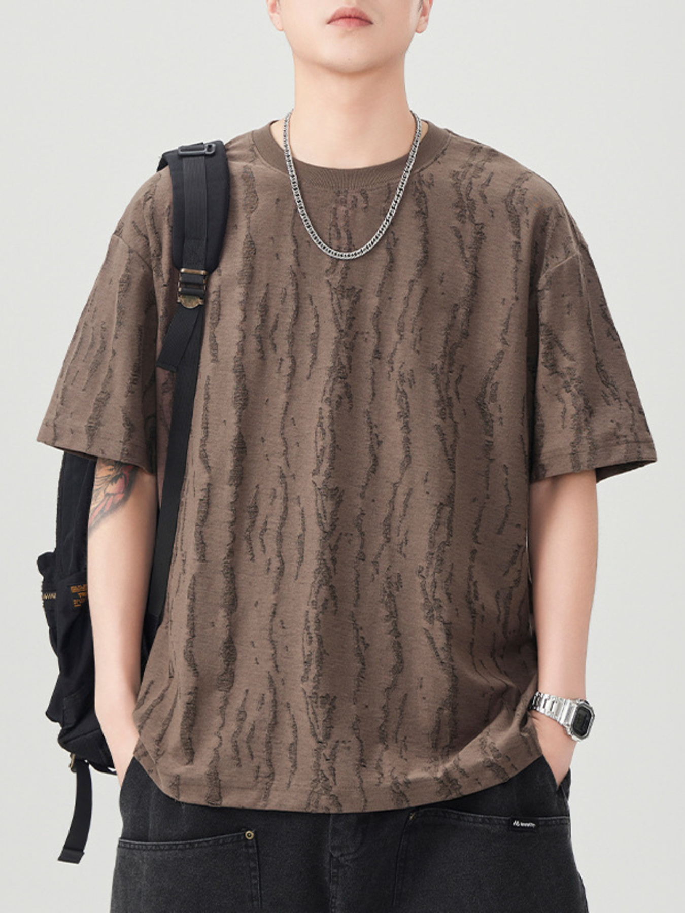 Men's Plus Size Round Neck Short Sleeve T-Shirt