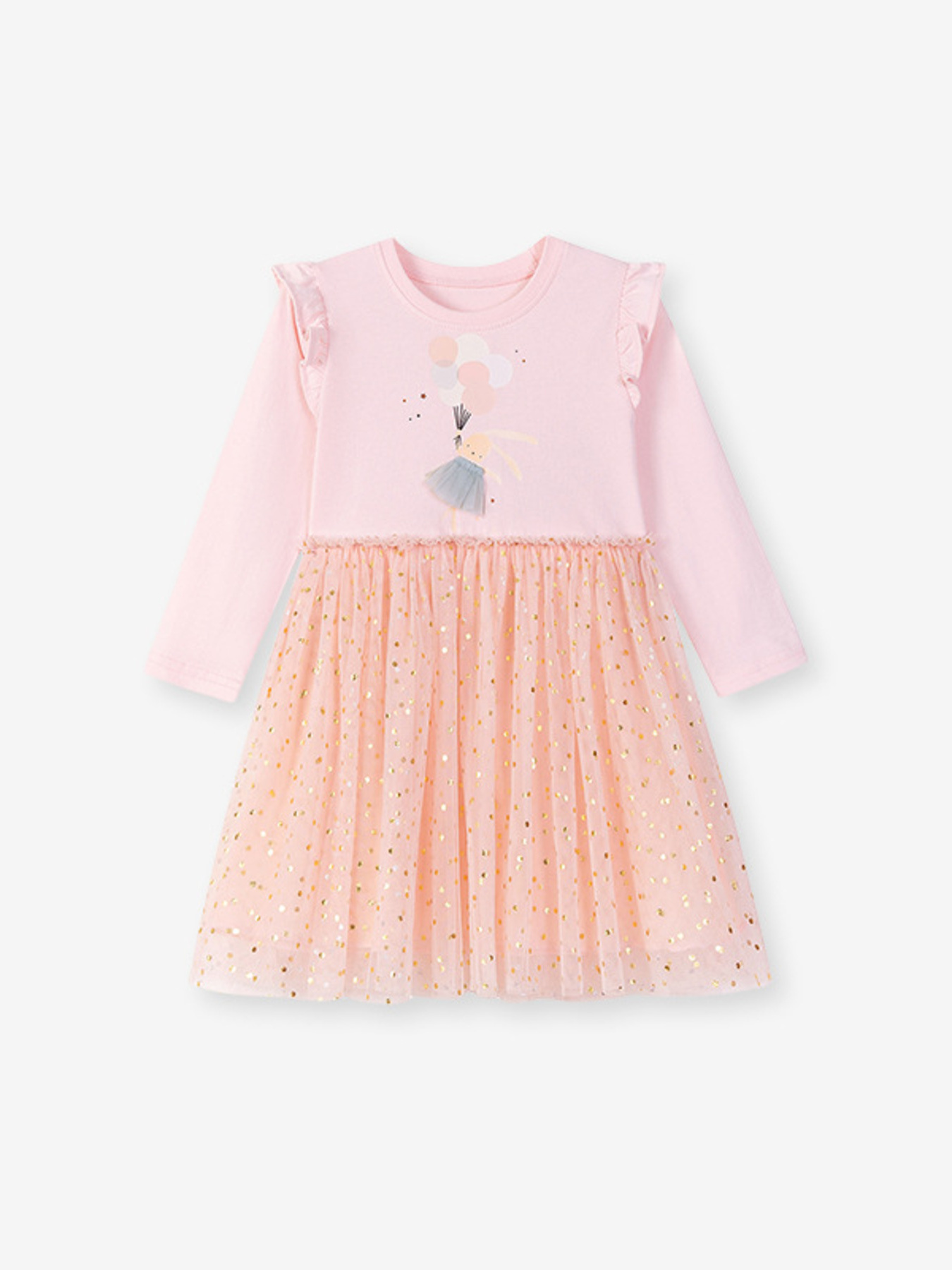 Children's Rabbit Long Sleeve Tulle Dress