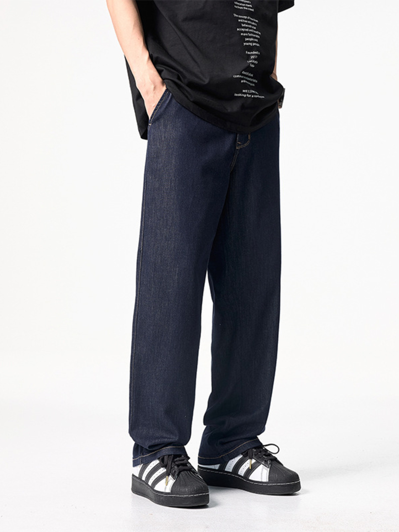 Men's Full Size Wide Leg Jeans Plus Size