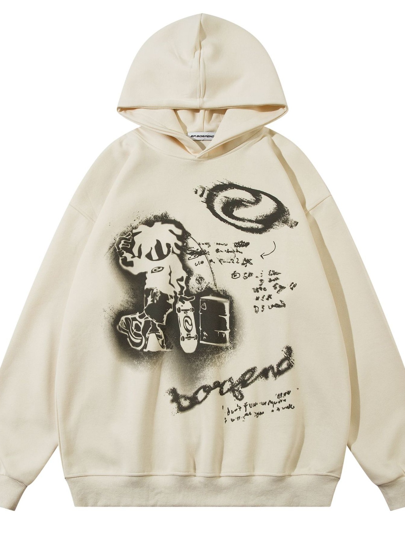 Men's Graffiti Graphic Oversized Hoodie