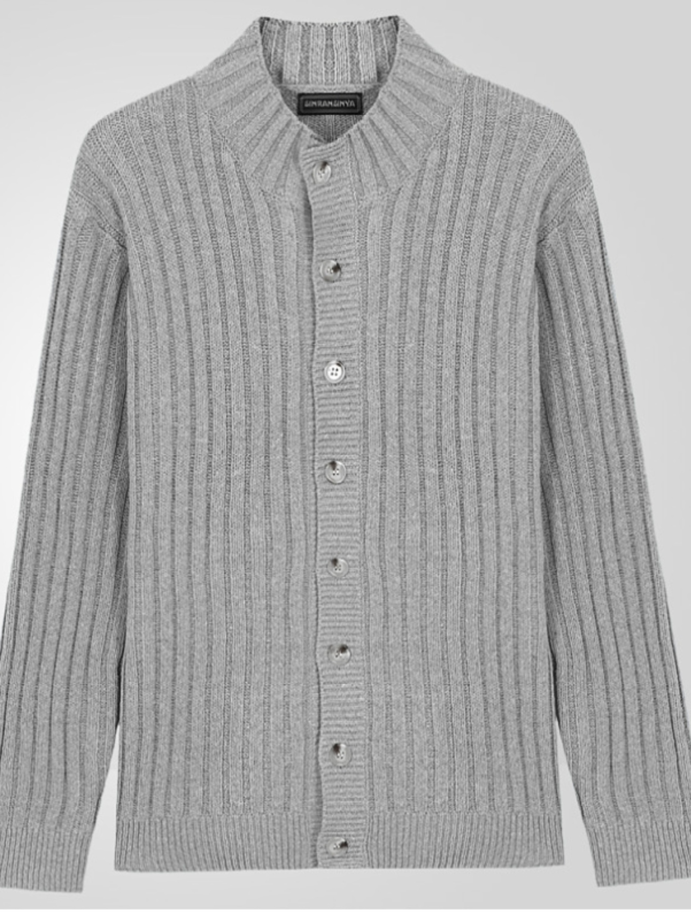 Men's Full Size Ribbed Button Up Cardigan Plus Size