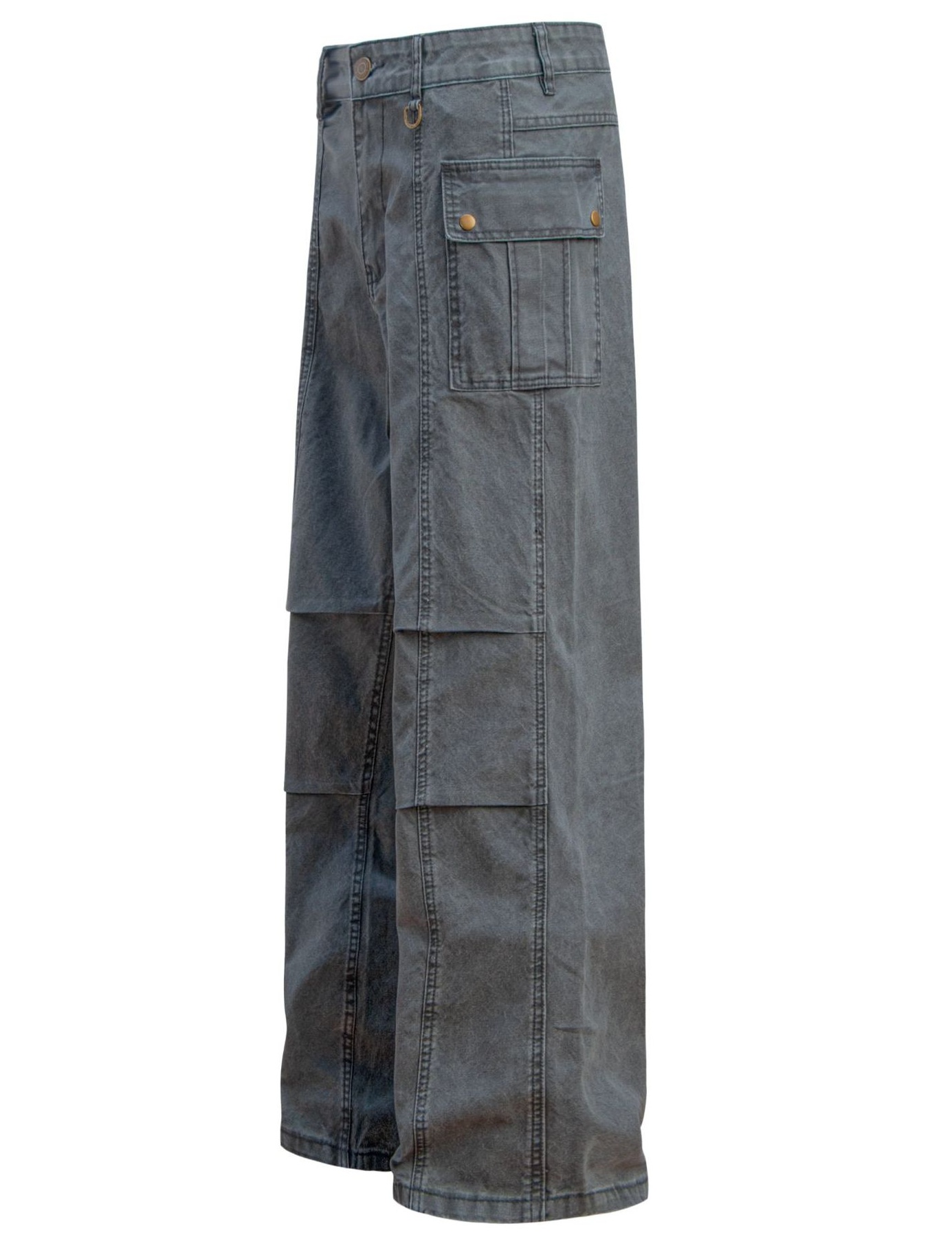 Men's Casual Cargo Wide Leg Pants with Multi-Pockets
