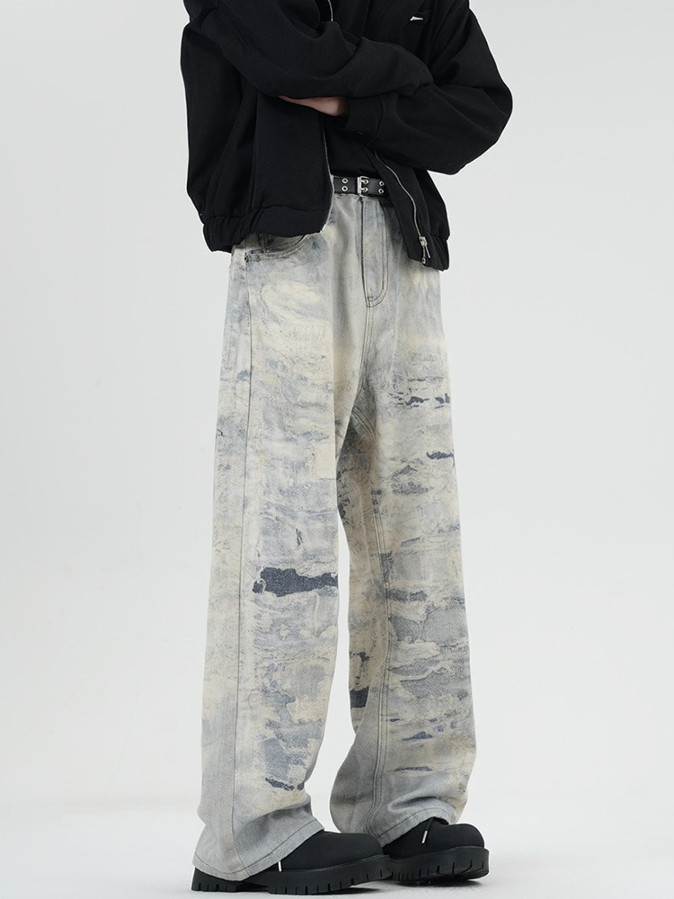 Men's Full Size Wide Leg Jeans Plus Size