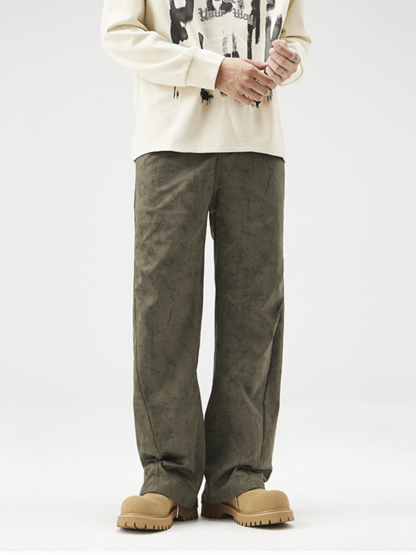Men's Plus Size Wide Leg Pants