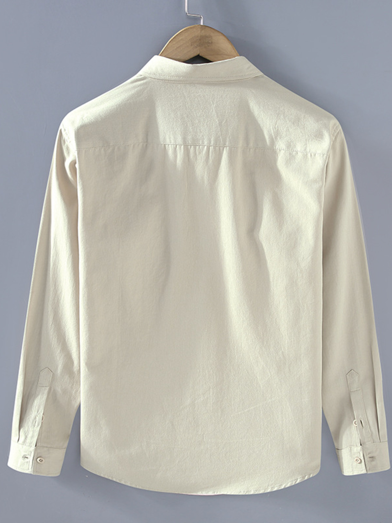 Men's Plus Size Casual Button-Up Shirt with Contrast Pocket