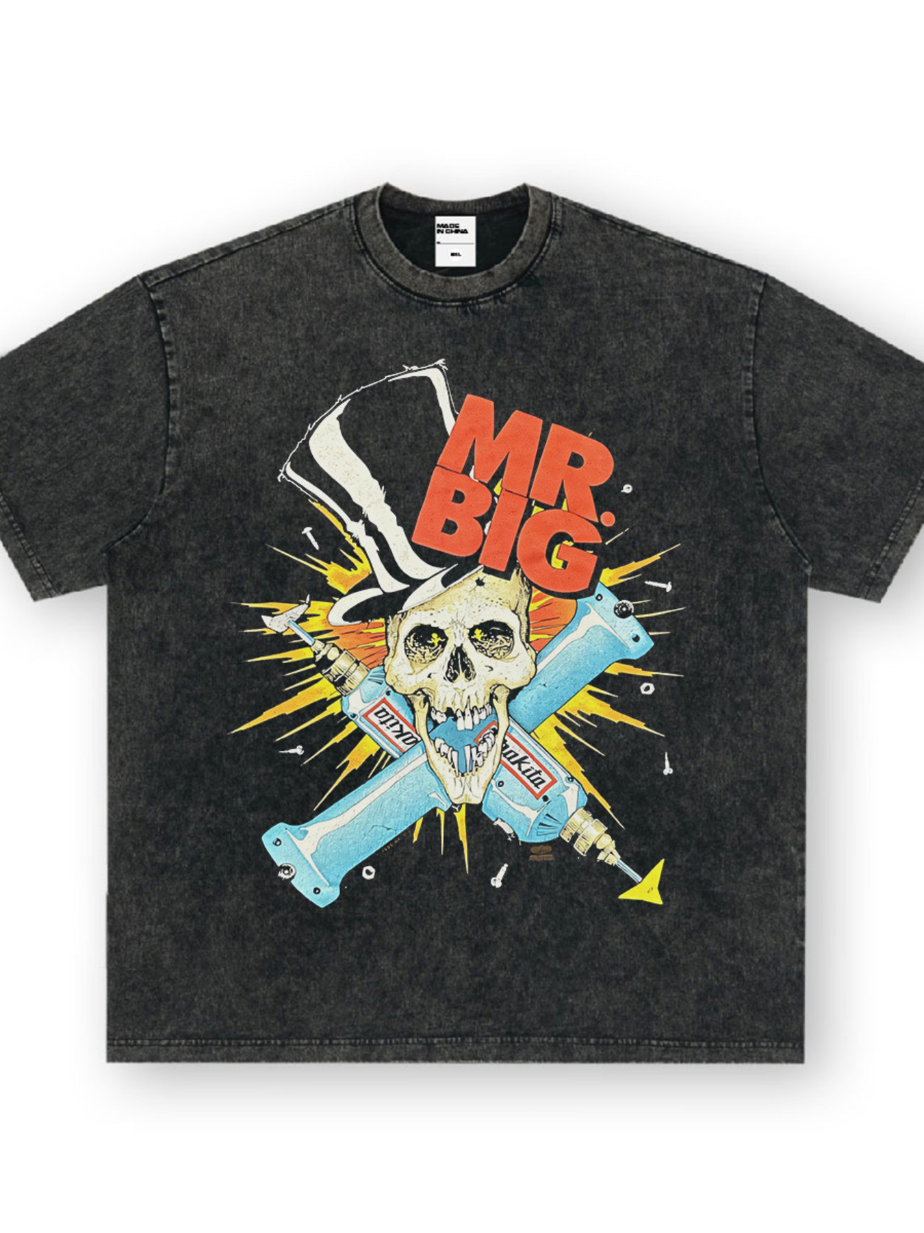 Men's Mr. Big Skull Graphic Vintage Wash T-Shirt