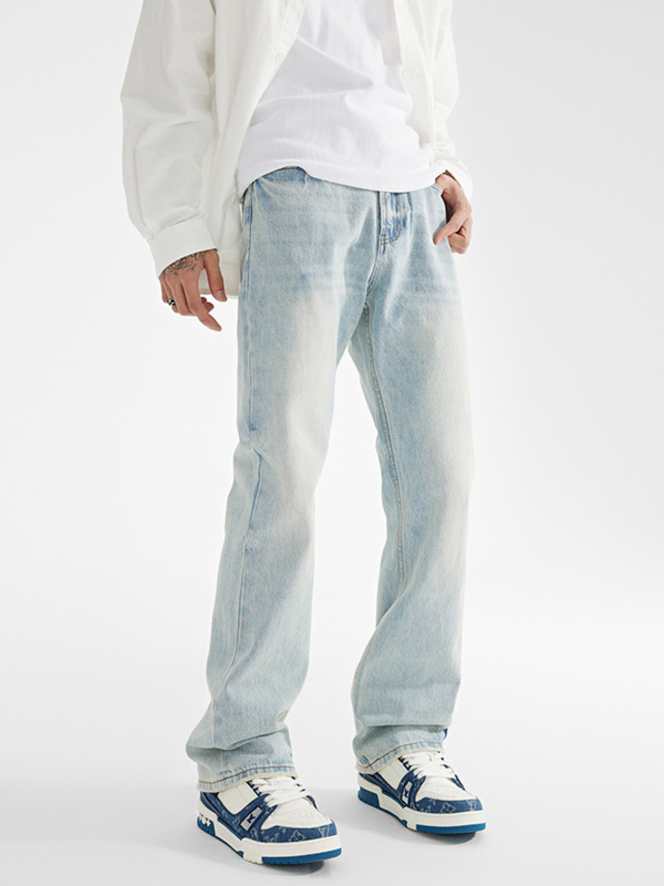 Men's Wash Loose Fit Jeans