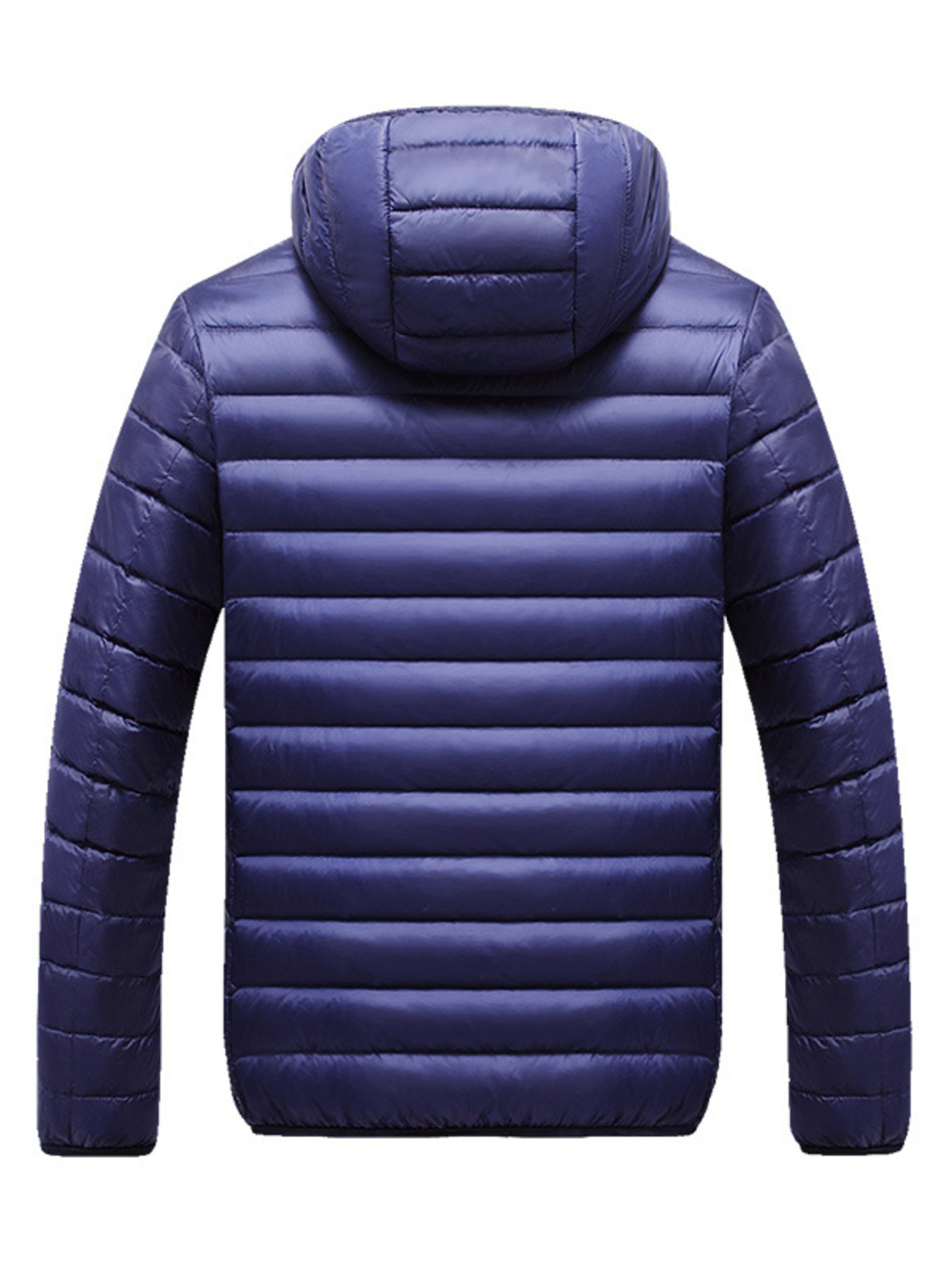 Men's Plus Size Lightweight Hooded Puffer Jacket