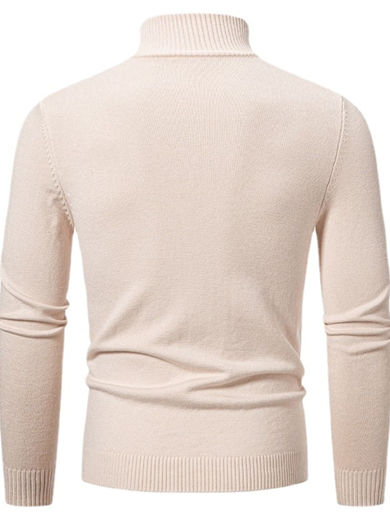 Men's Plus Size Quarter Zip Long Sleeve Sweater