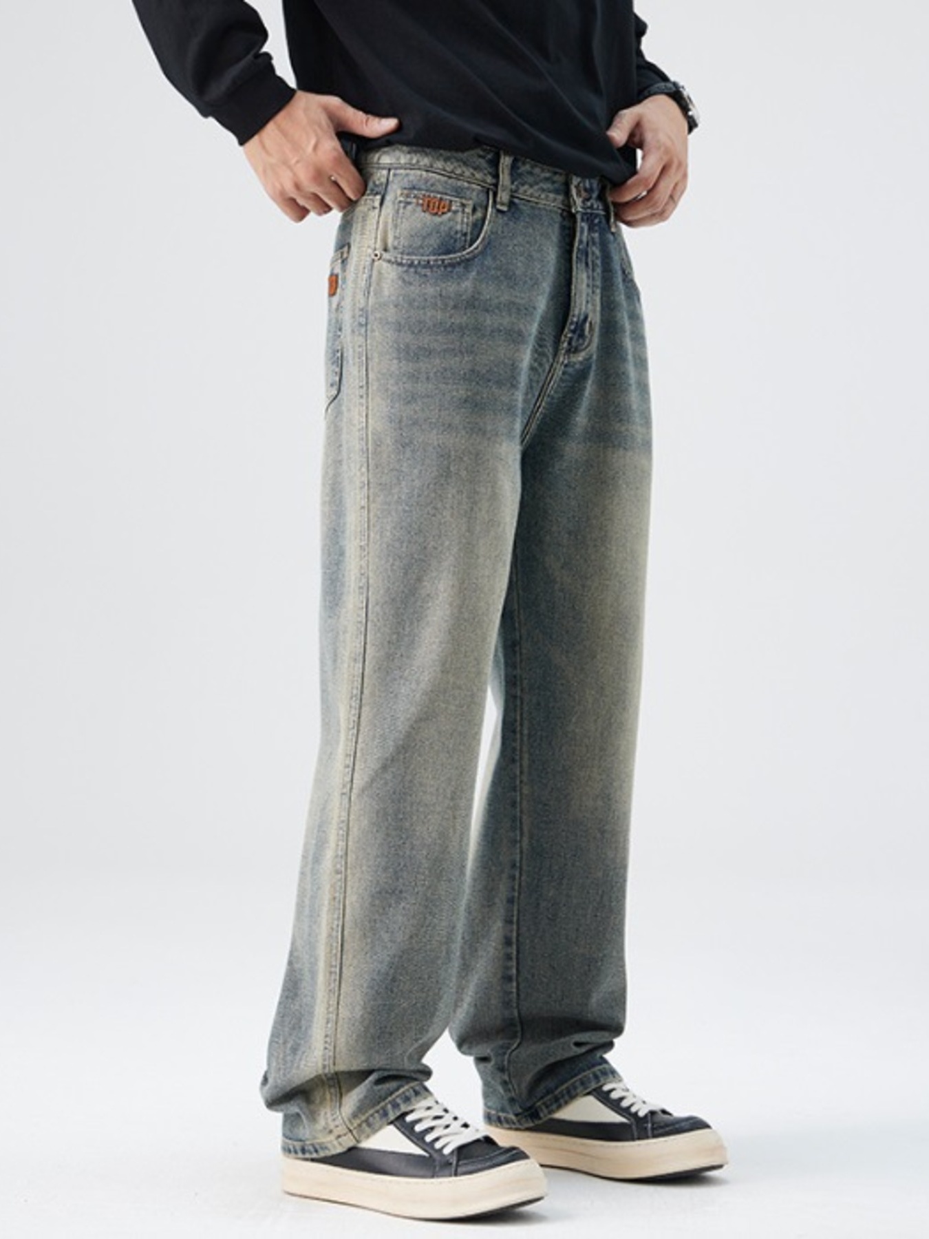 Men's Plus Size Wide Leg Jeans