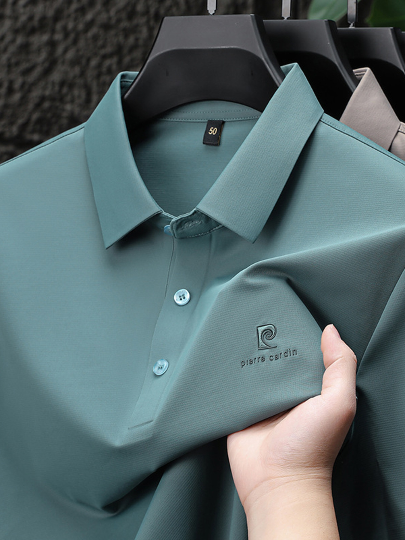 Men's Plus Size Button Detail Short Sleeve Polo