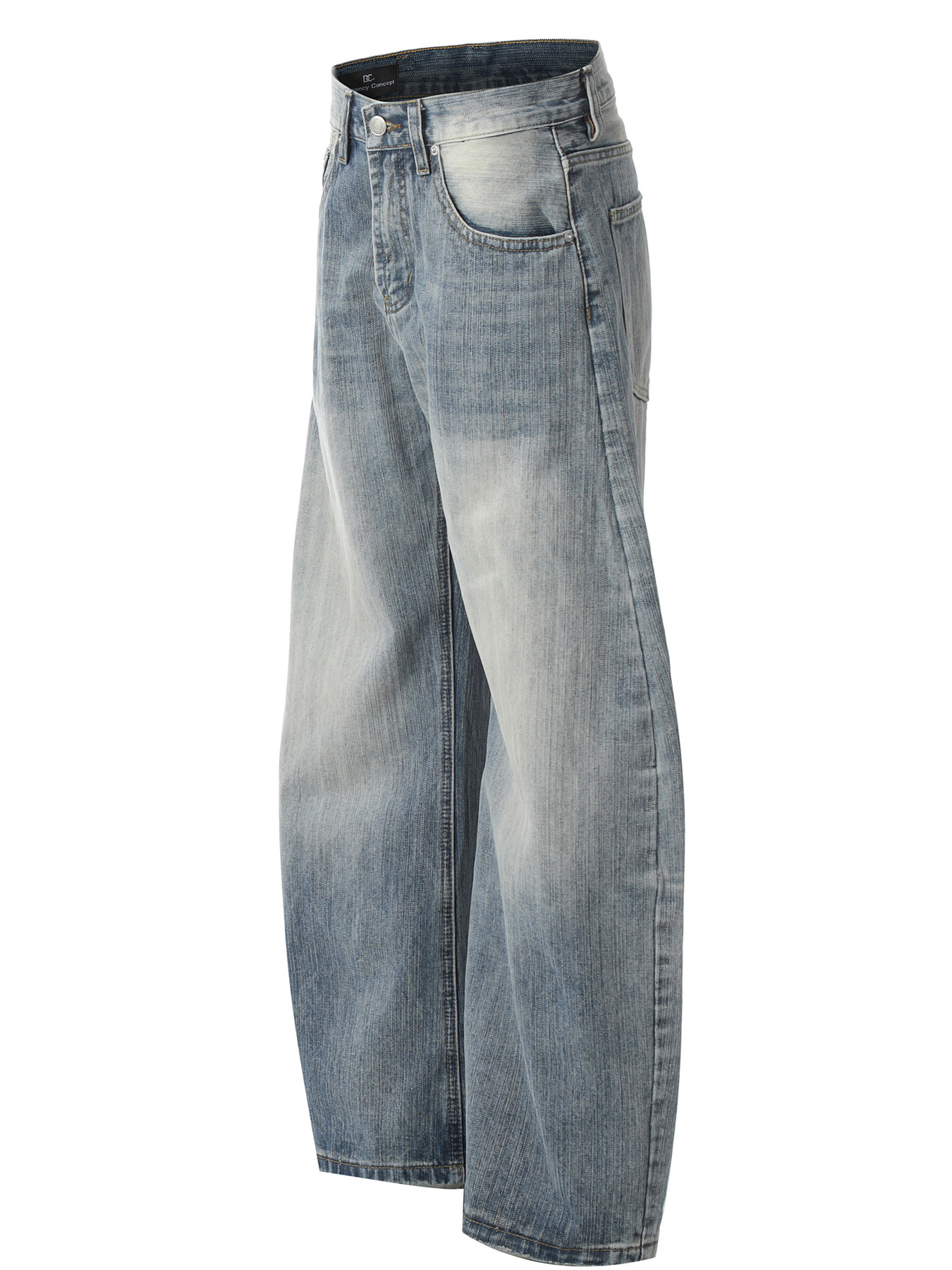 Men's Vintage Faded Wide Leg Jeans