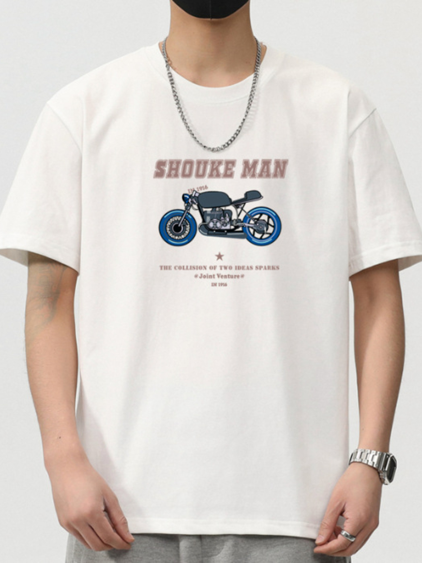 Men's Plus Size Graphic Round Neck Short Sleeve T-Shirt