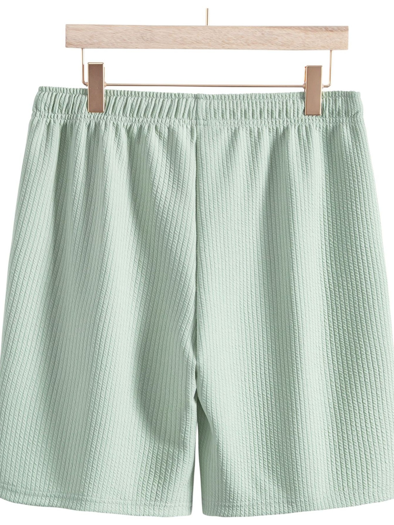 Men's Full Size Casual Textured Drawstring Shorts Plus Size