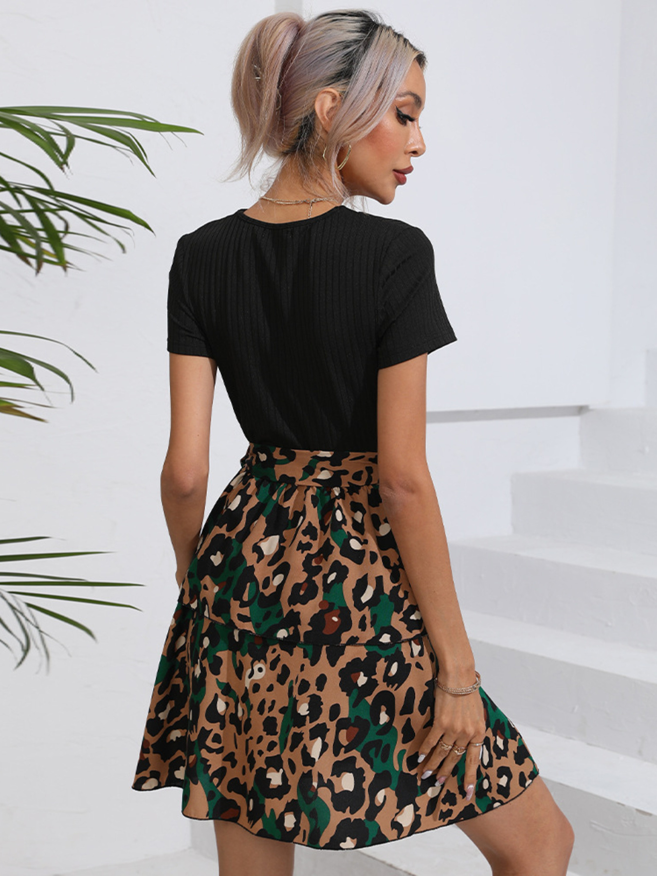 Leopard Short Sleeve Dress