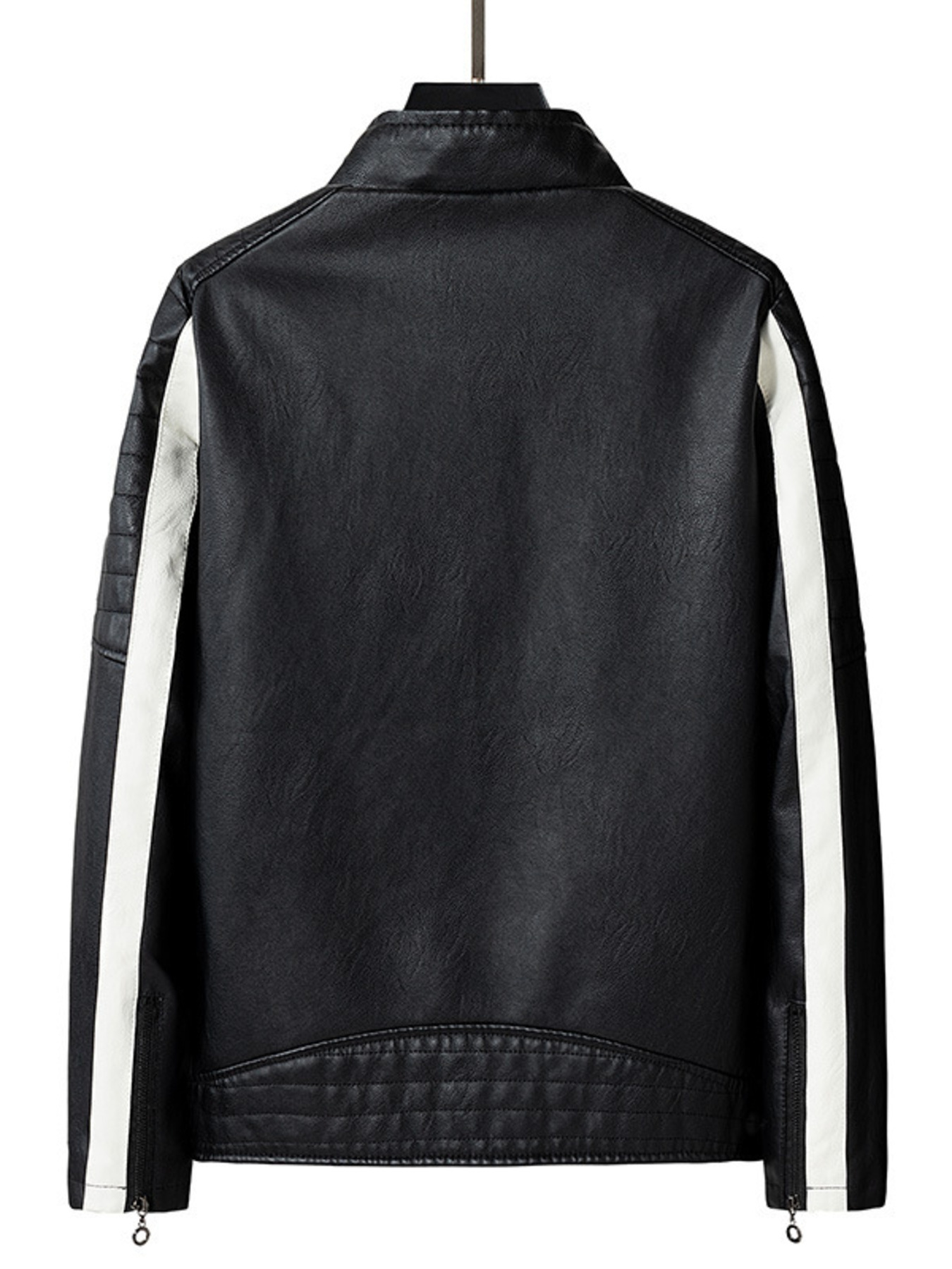 Men's Plus Size Zip Up Long Sleeve Contrast Jacket