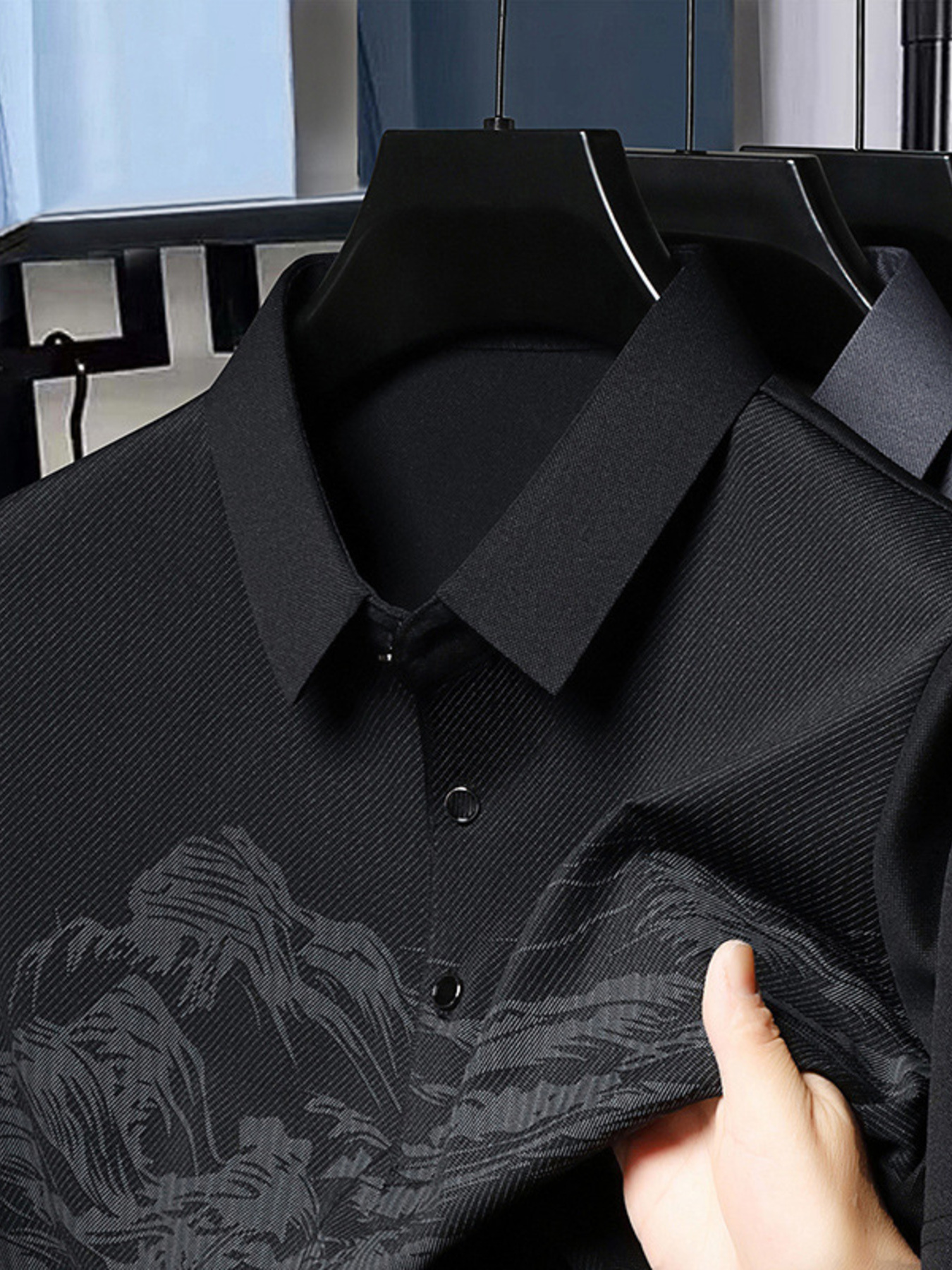 Men's Plus Size Button Detail Short Sleeve Polo