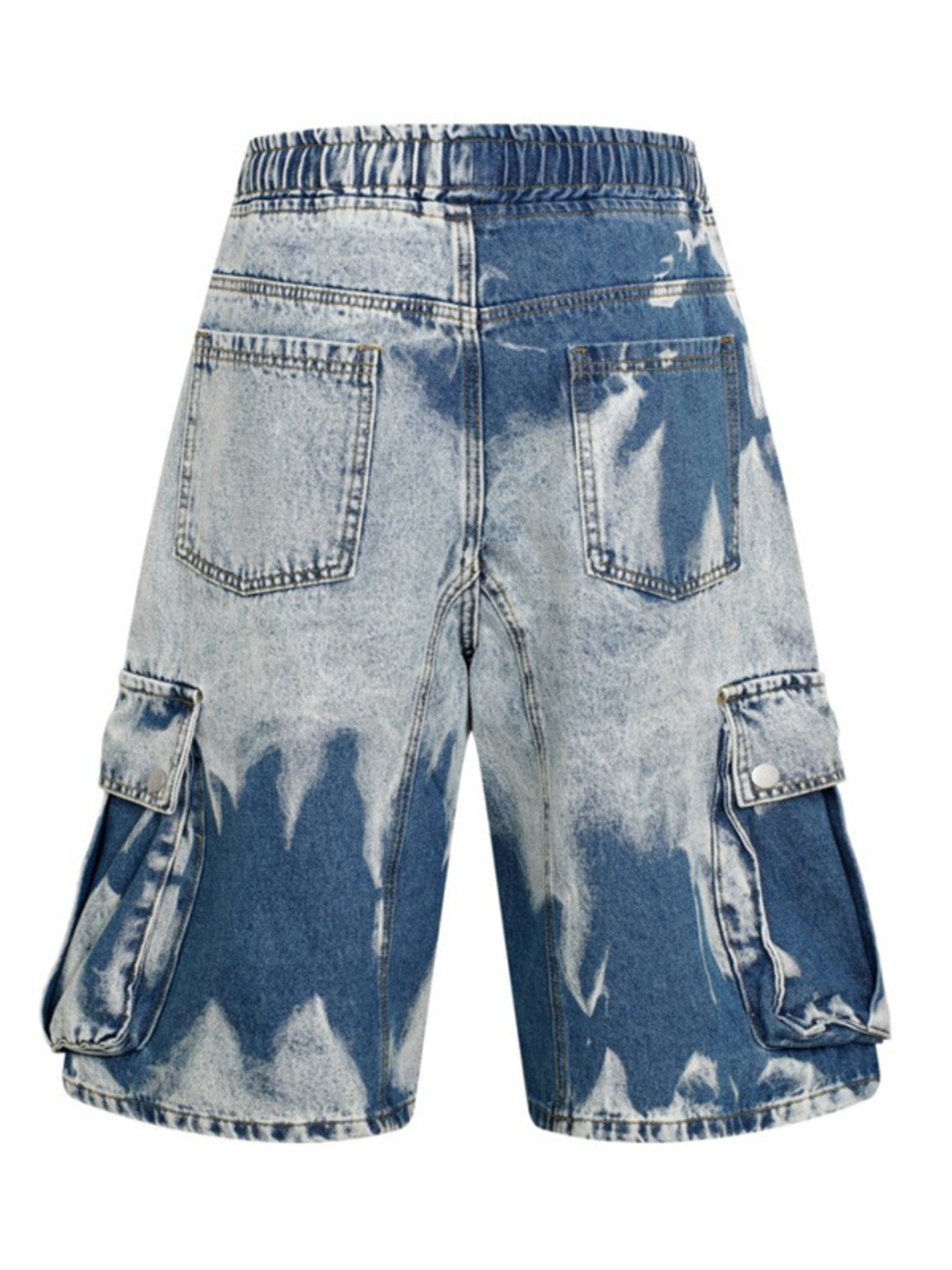 Men's Drawstring Cargo Denim Shorts