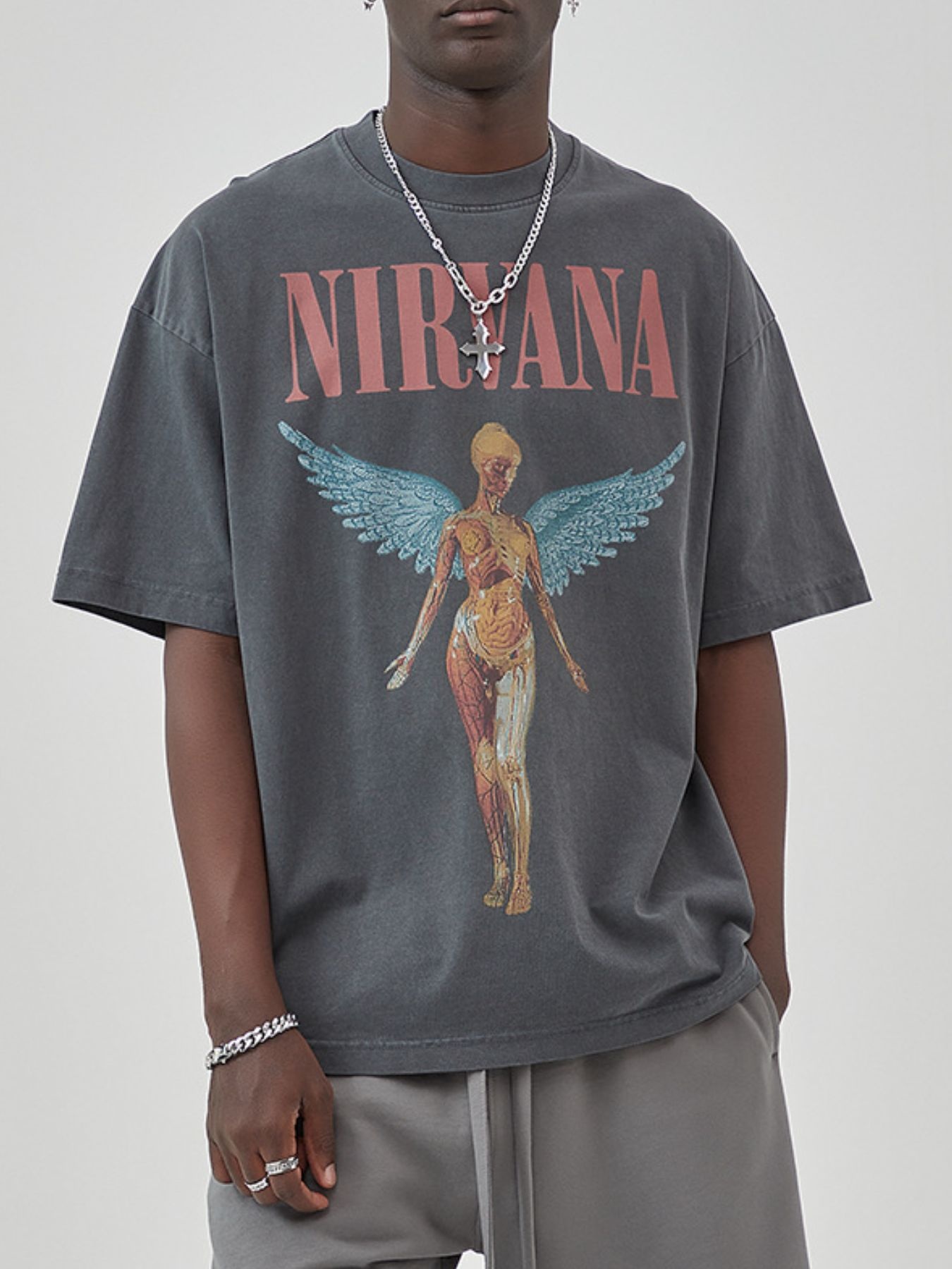 Men's Graphic Round Neck Short Sleeve T-Shirt