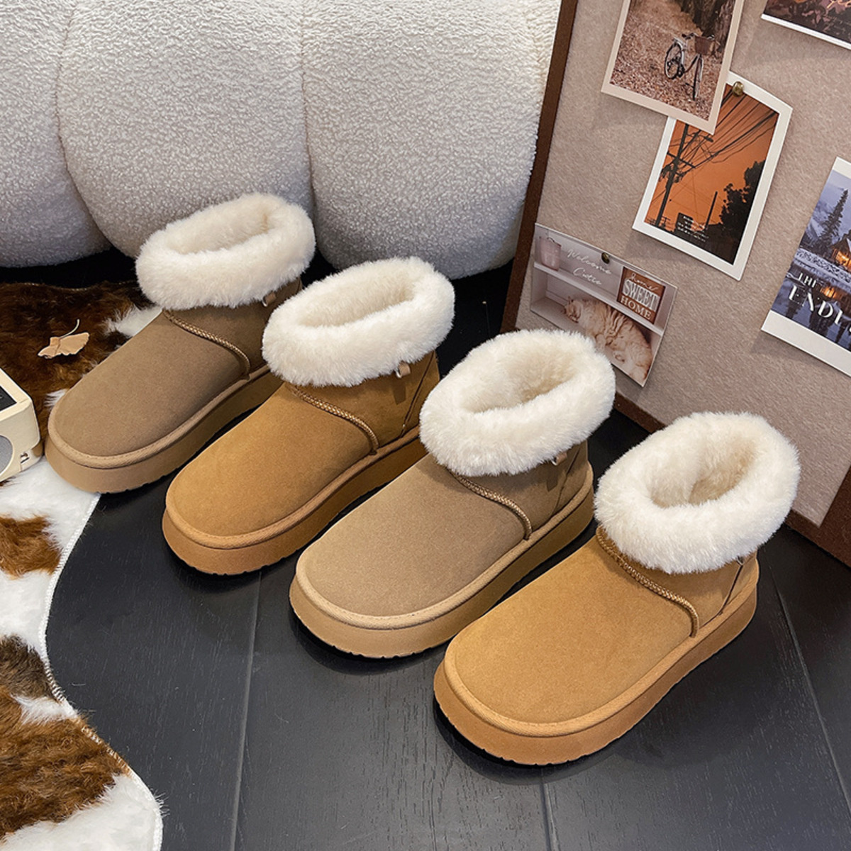 Round Toe Platform Boots