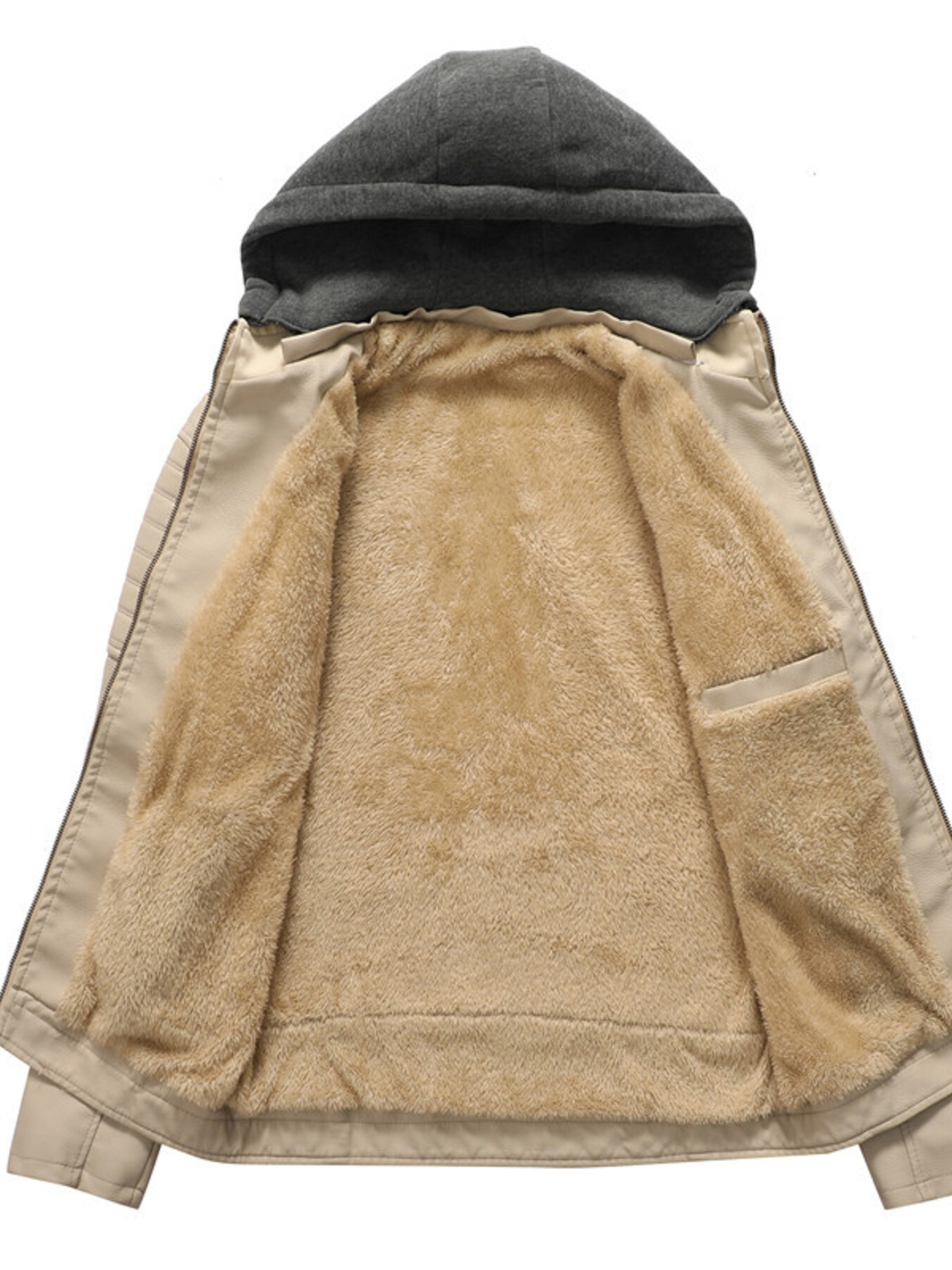 Men's Plus Size Hooded Zip Up Winter Jacket