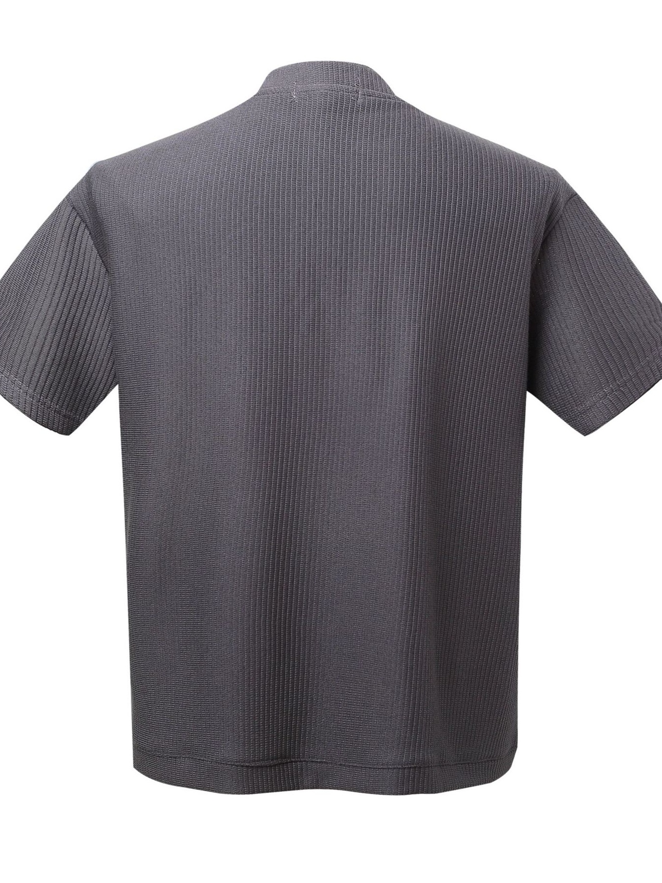 Men's Ribbed Lace-Up Short Sleeve T-Shirt