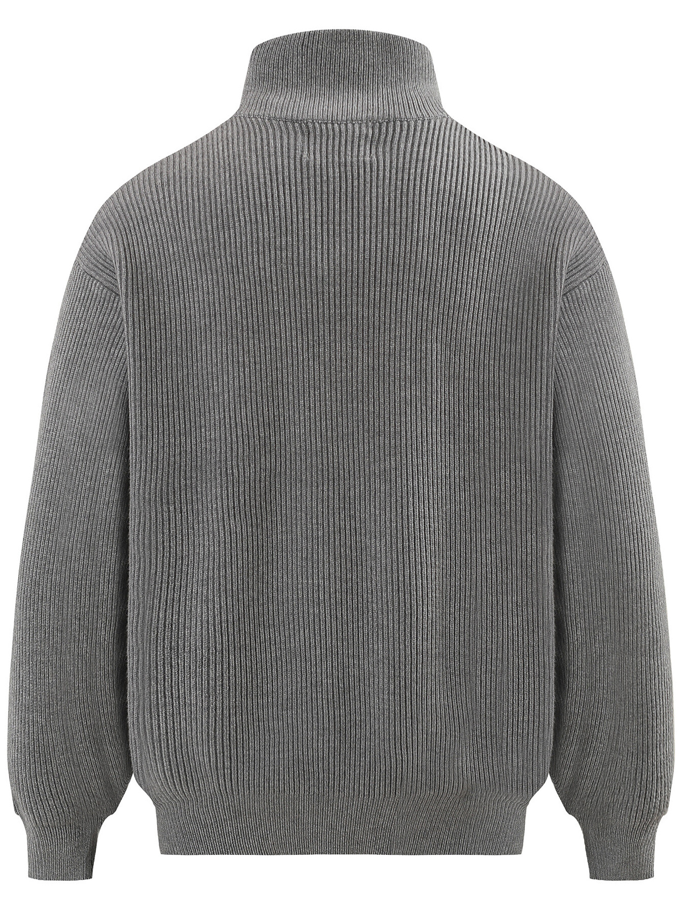 Men's Ribbed Knit Zip-Up Cardigan