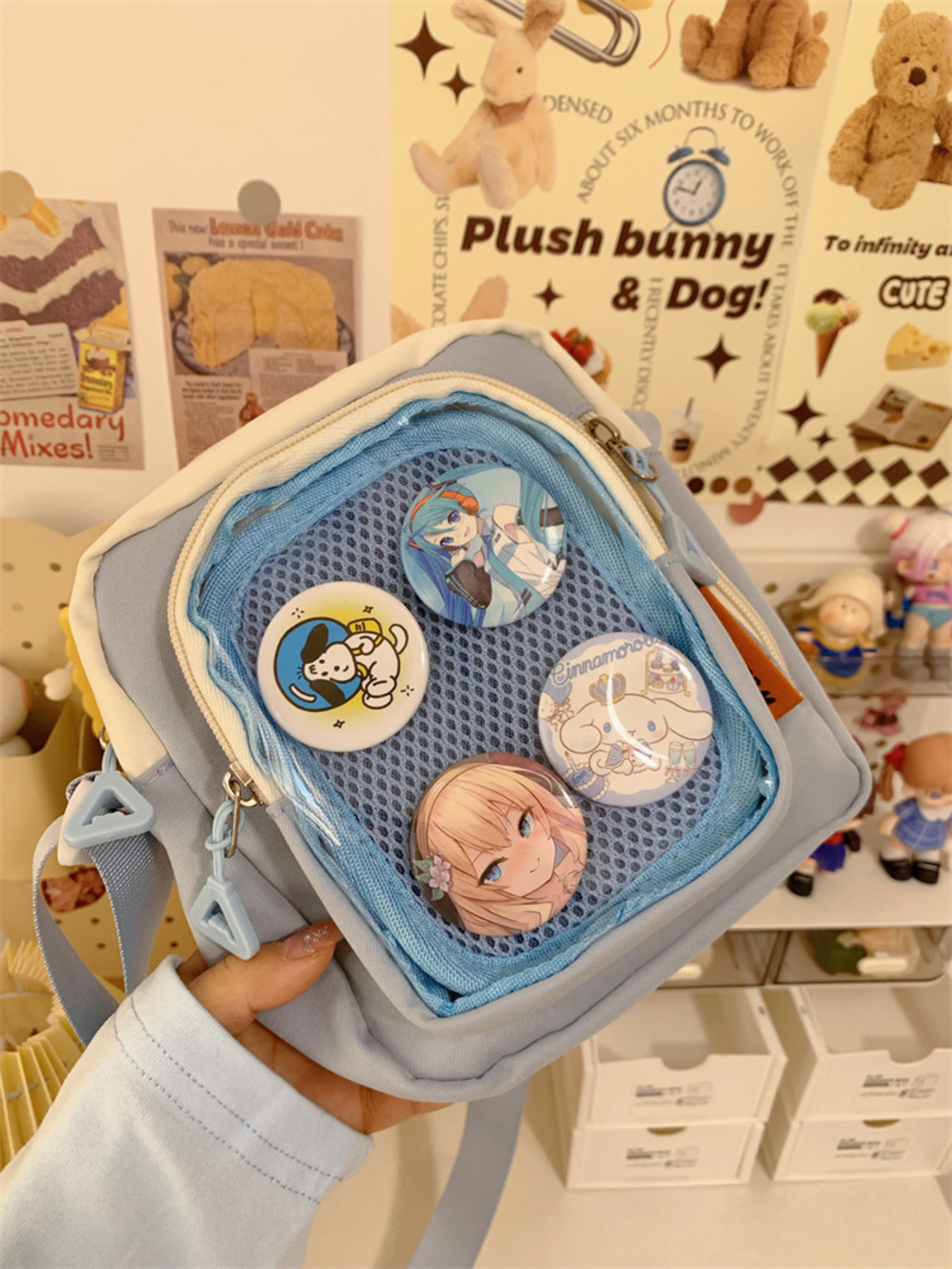 Badge Display Crossbody Bag