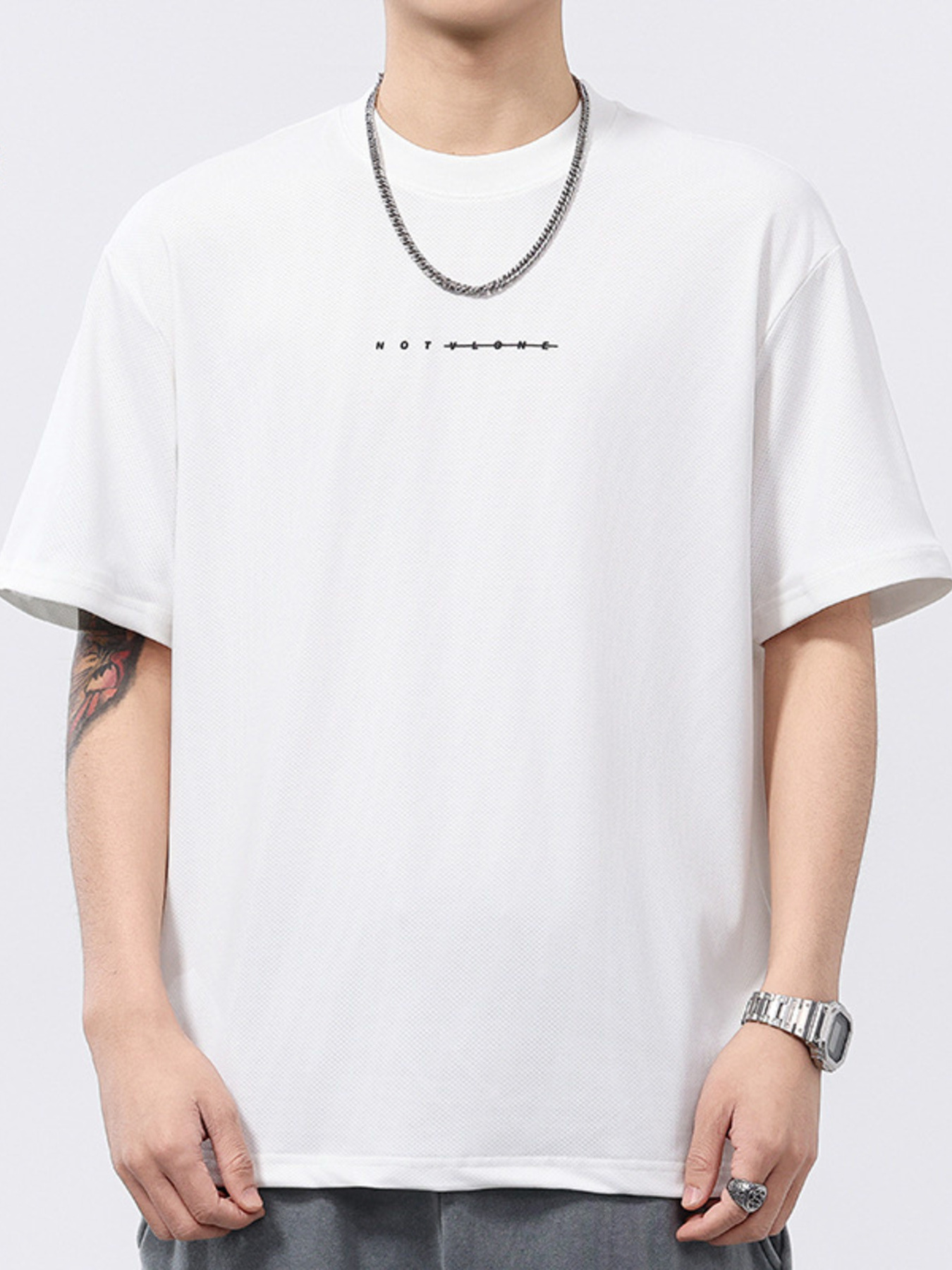 Men's Plus Size Round Neck Short Sleeve T-Shirt