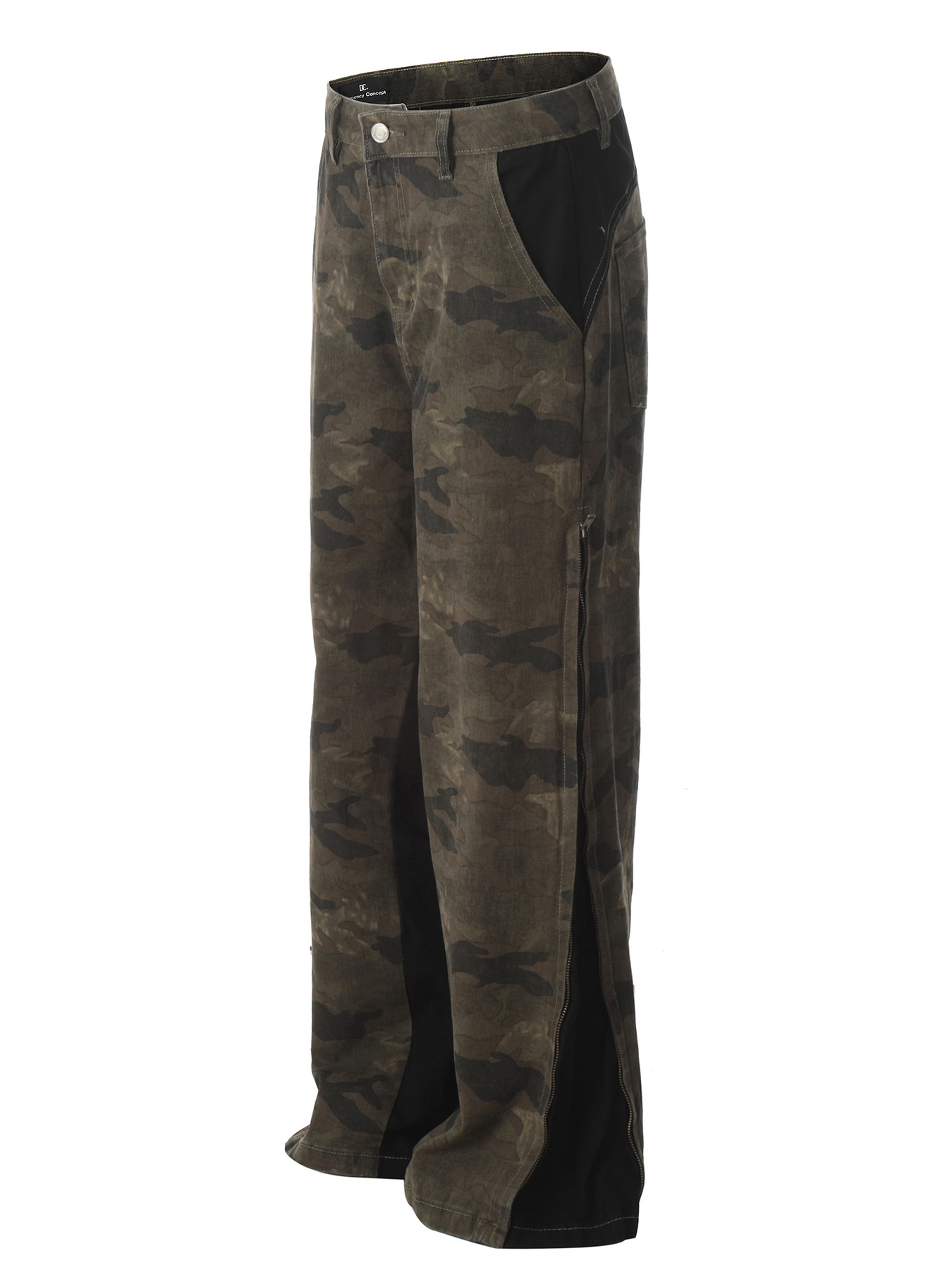 Men's Camo Wide Leg Denim Jeans