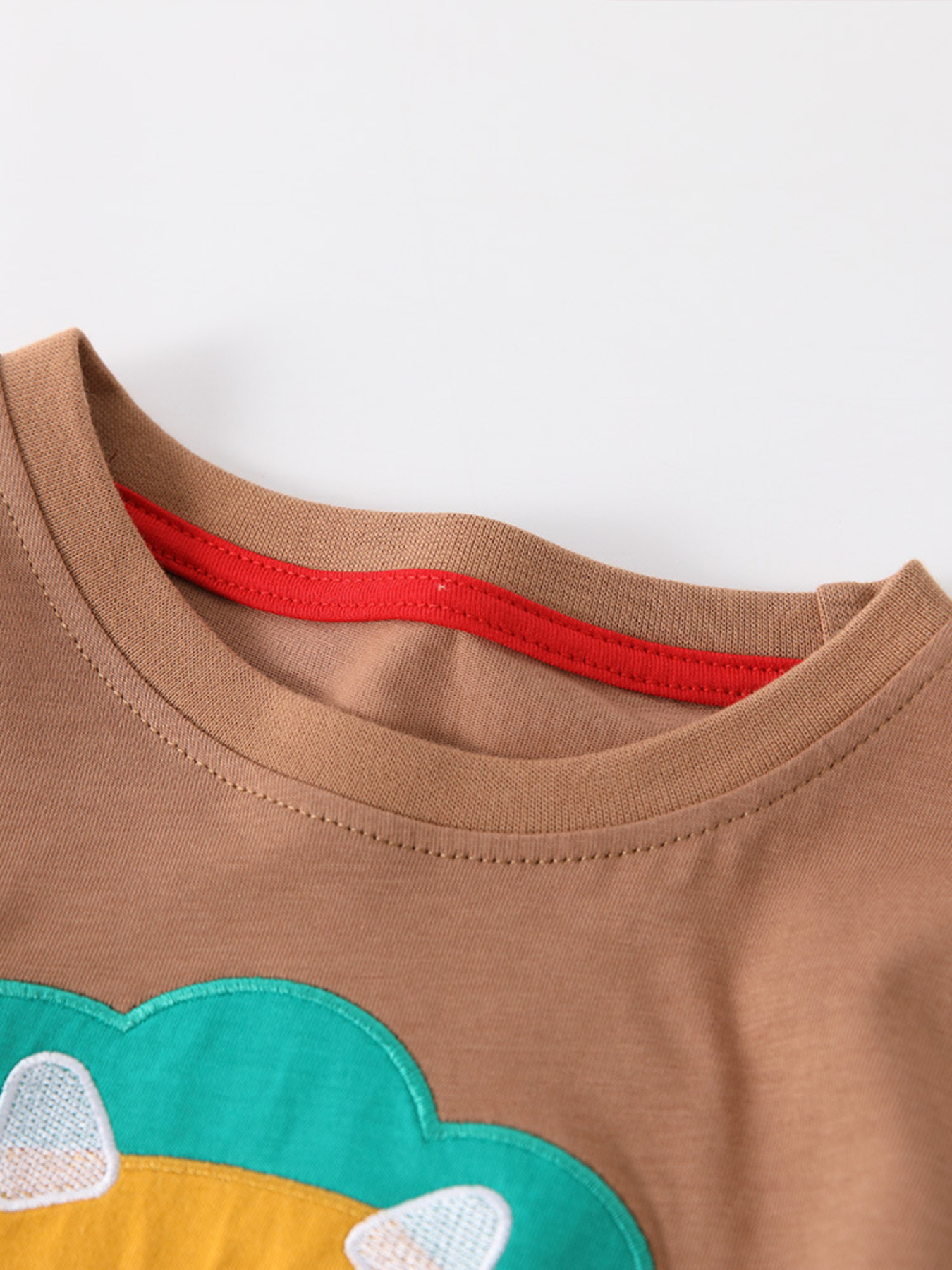 Children's Round Neck Top and Plaid Pants Set