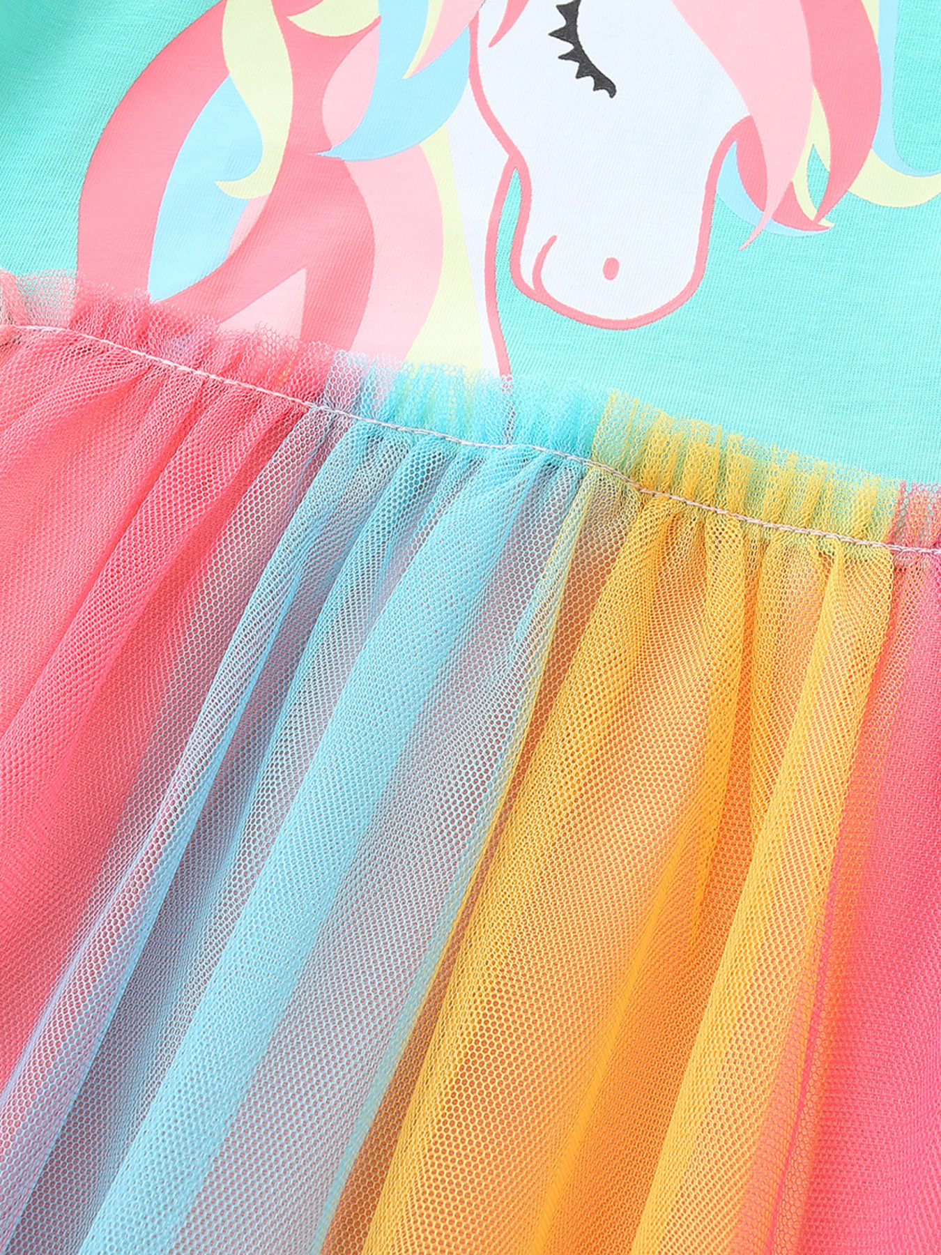Children's Unicorn Rainbow Tulle Dress 4