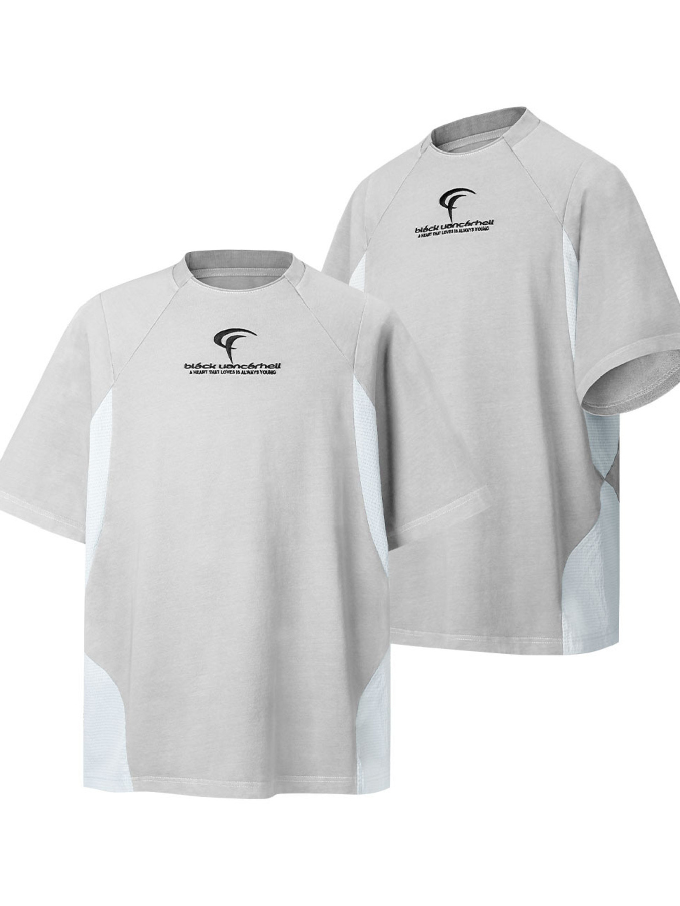 Men's Contrast Round Neck Short Sleeve T-Shirt