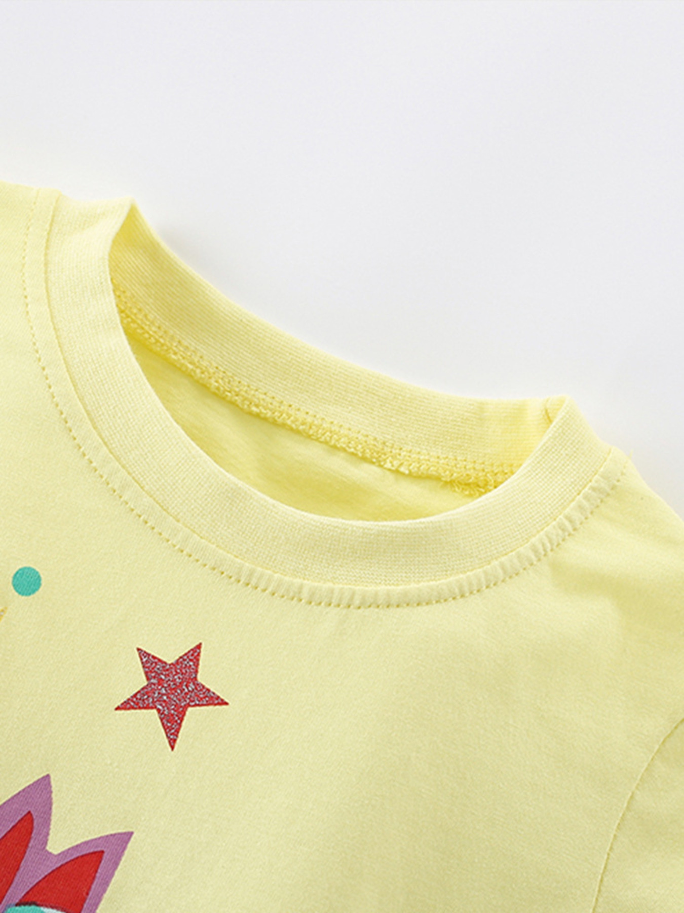 Children's Cute Unicorn Graphic Ruffle Sleeve T-Shirt