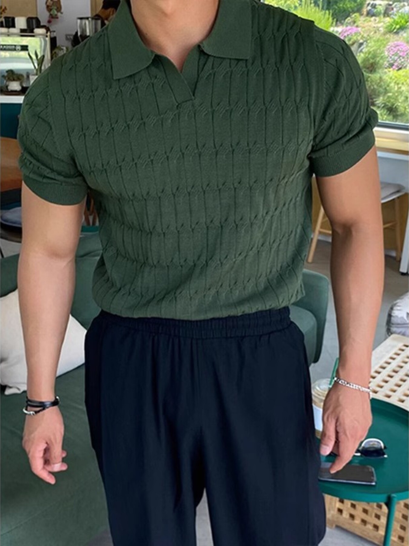 Men's Full Size Classic Short Sleeve Knit Polo Plus Size