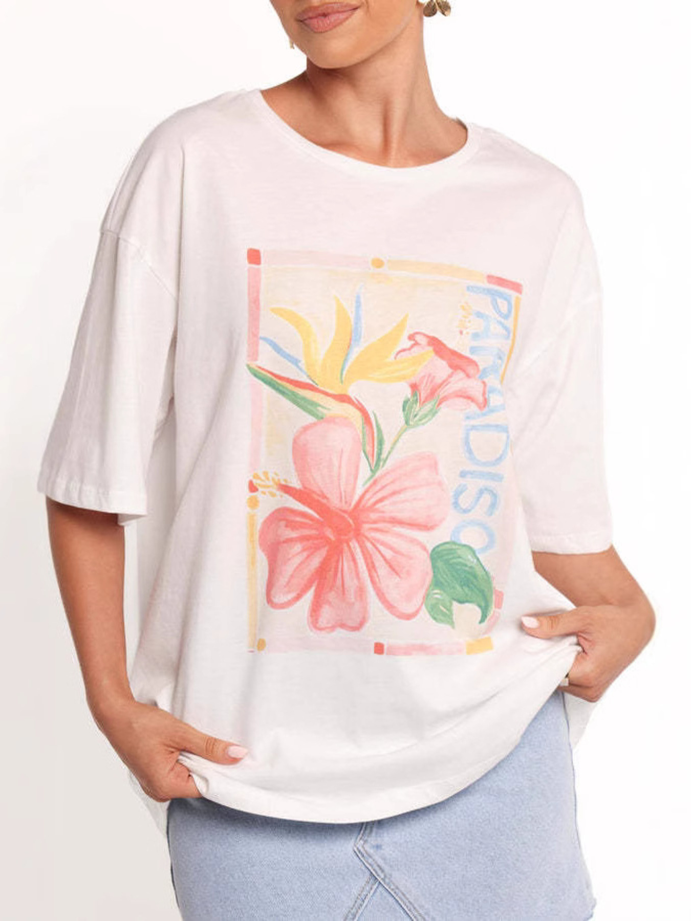 Graphic Round Neck Short Sleeve T-Shirt