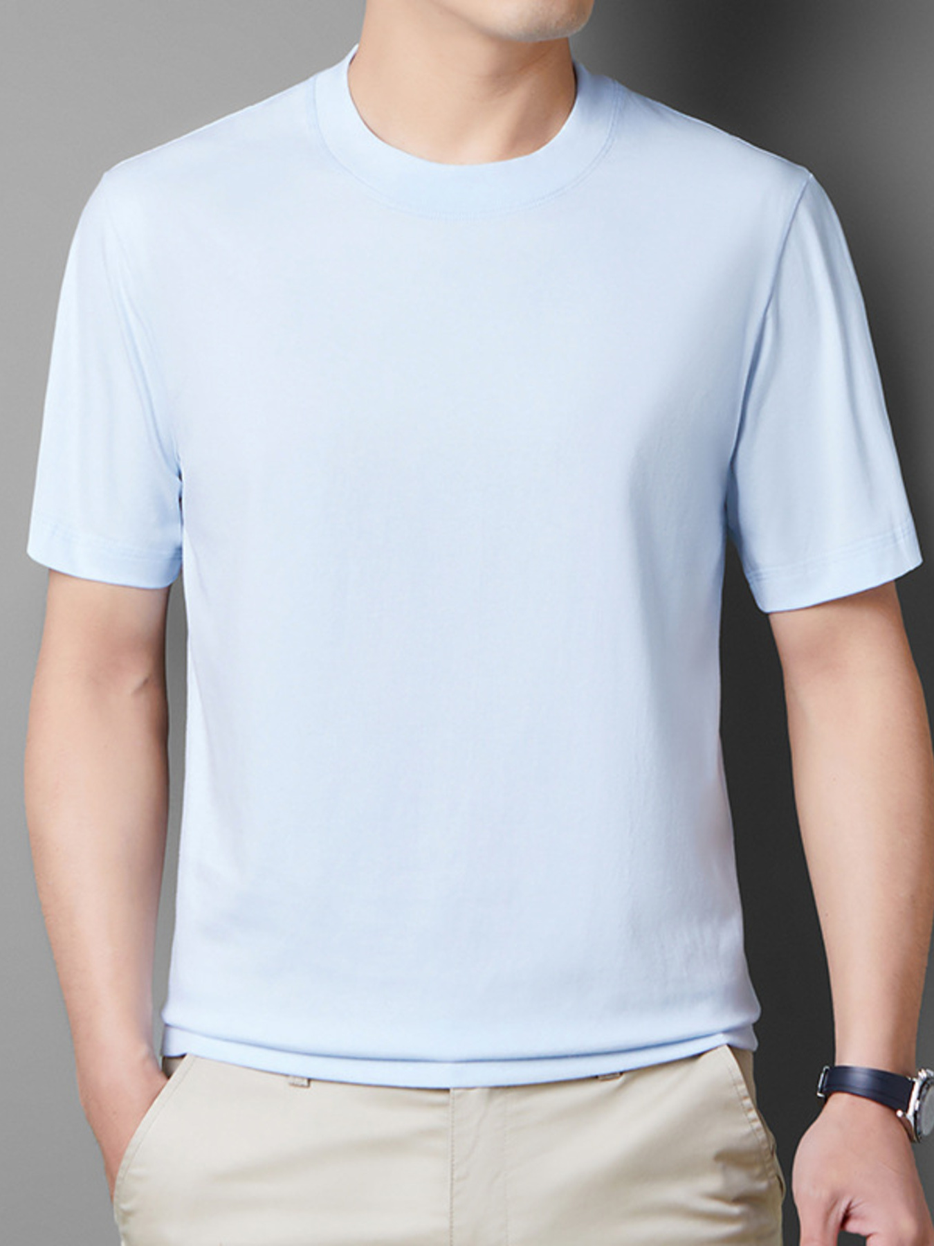 Men's Full Size Round Neck Short Sleeve T-Shirt Plus Size