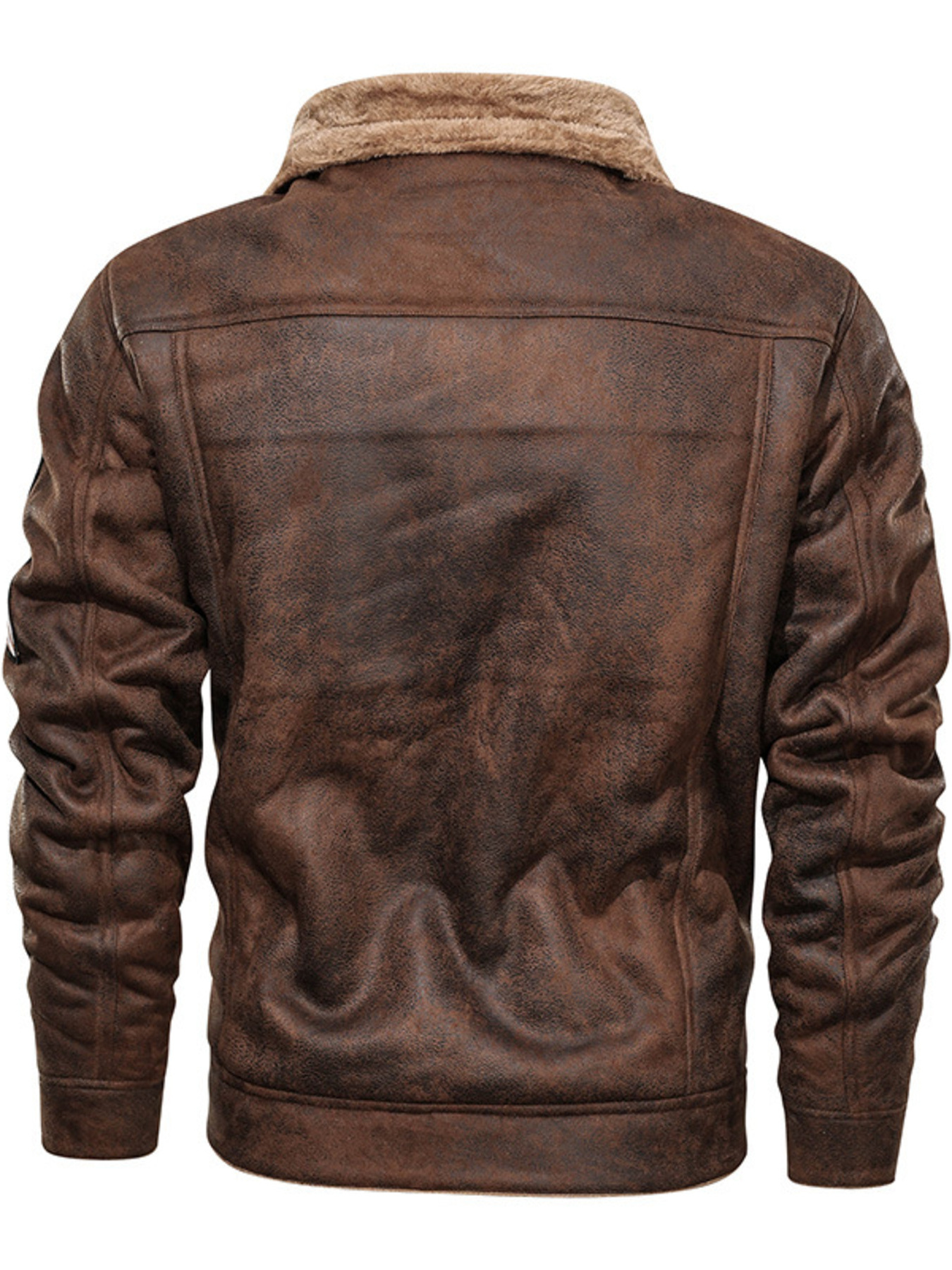 Men's Plus Size Sherpa Lined Button Up Jacket