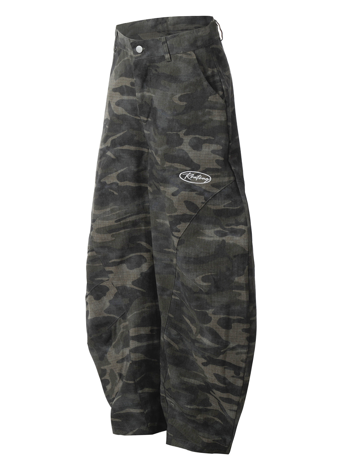 Men's Camouflage Curved Cargo Pants