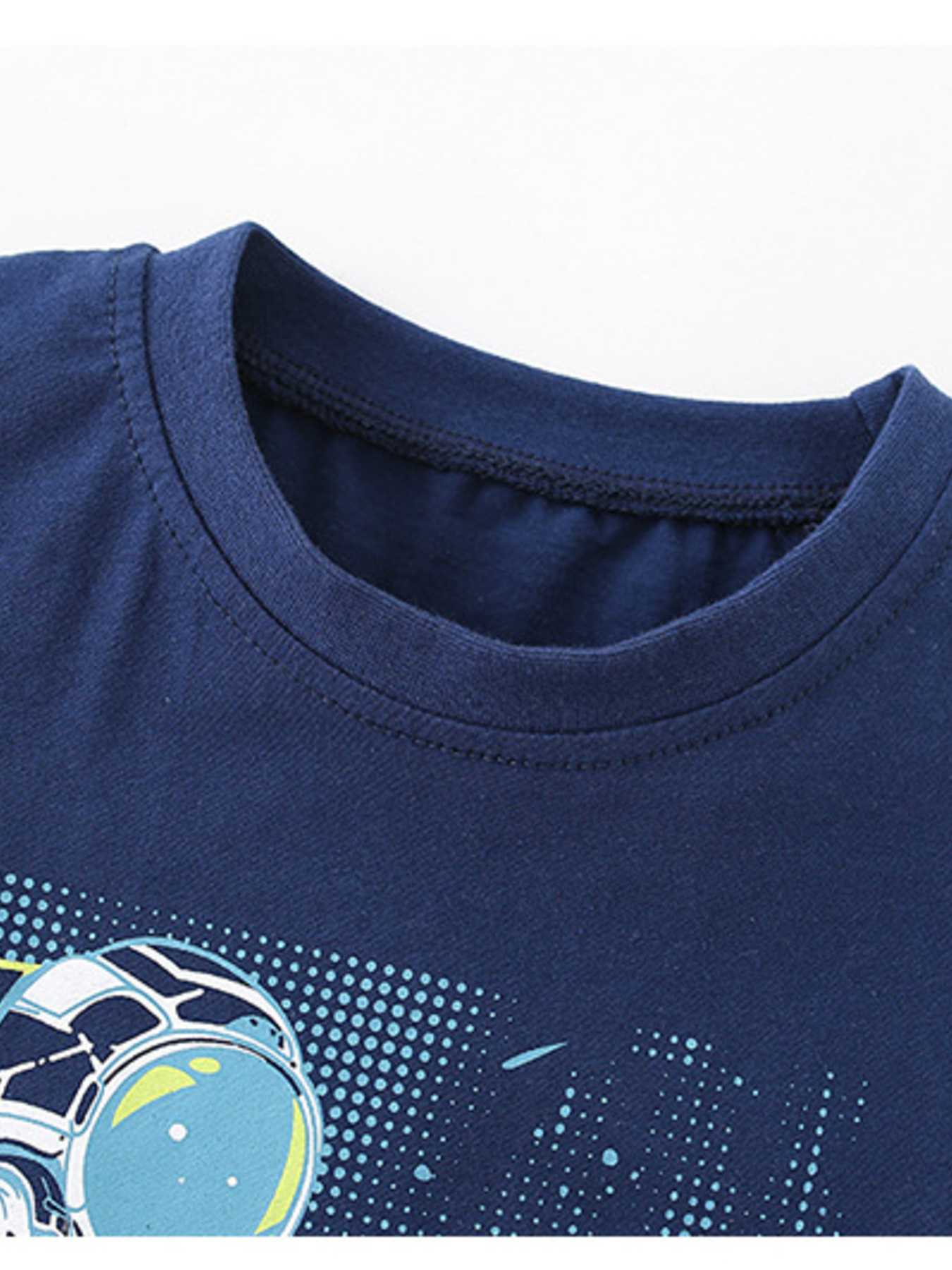 Children's Astronaut Surfing Graphic Crew Neck T-Shirt