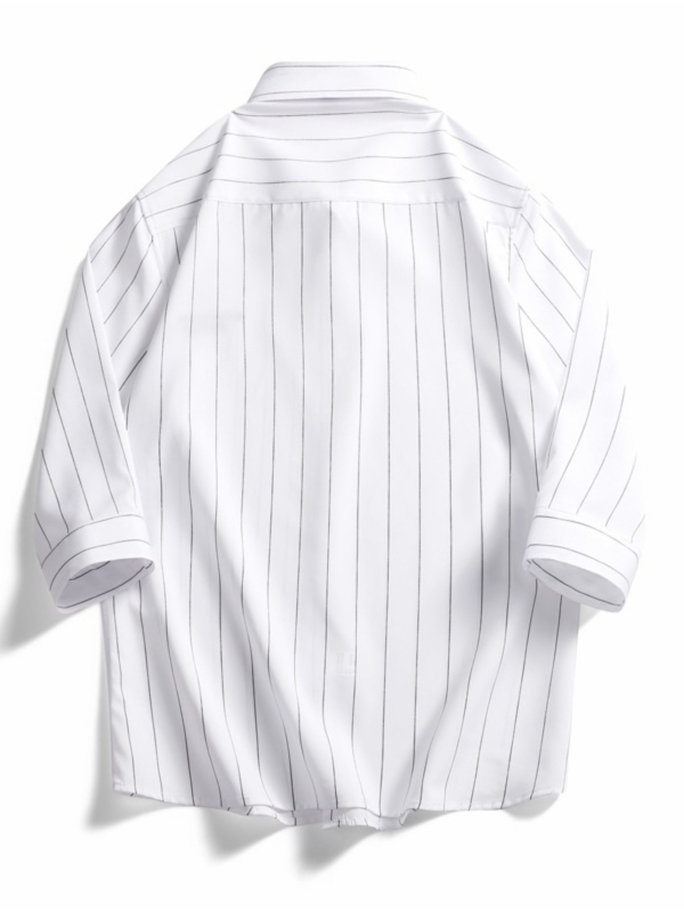 Men's Plus Size Striped Button-Down Casual Shirt