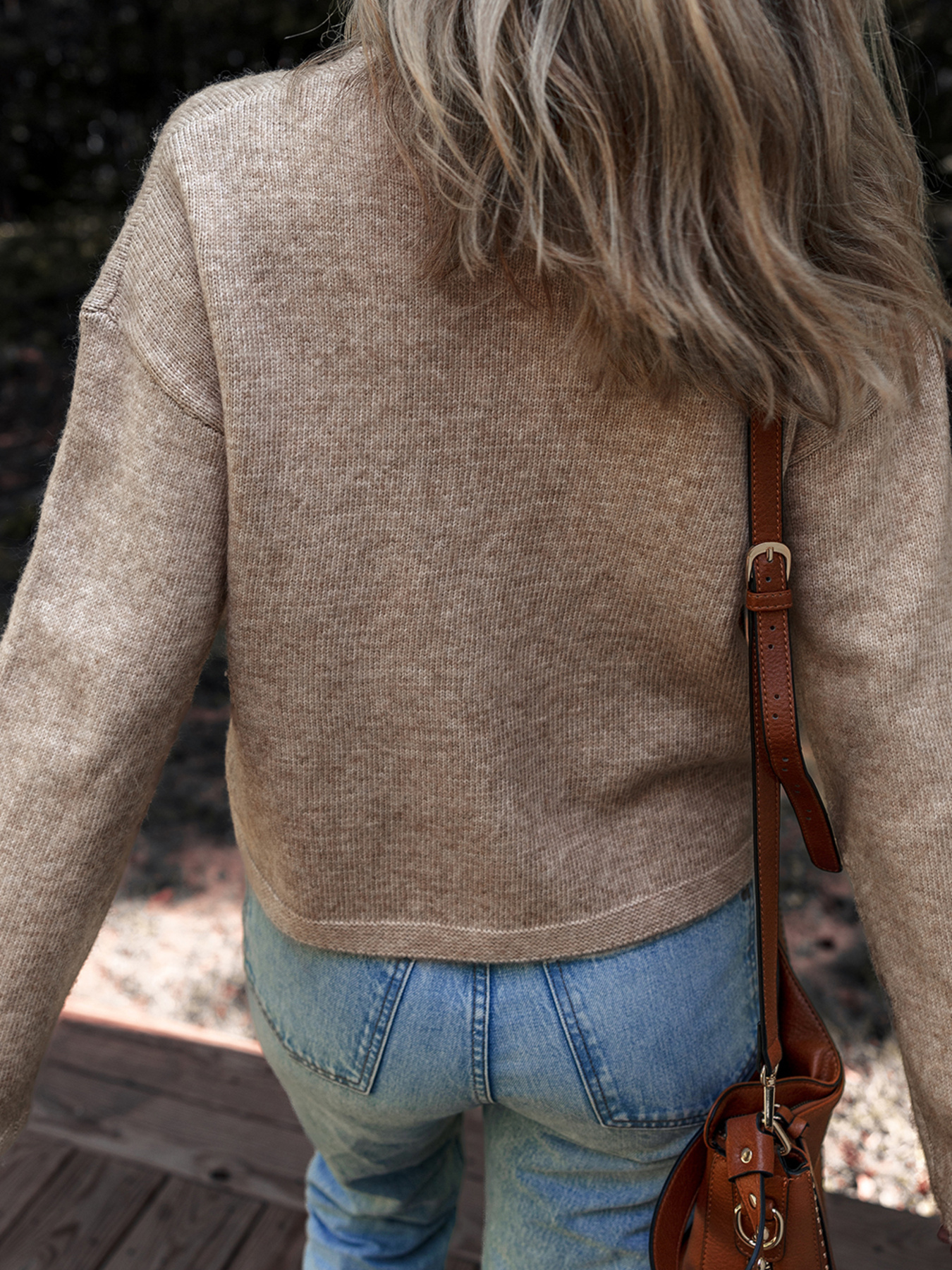 Contrast Colored Dot Detail Drop Shoulder Sweater