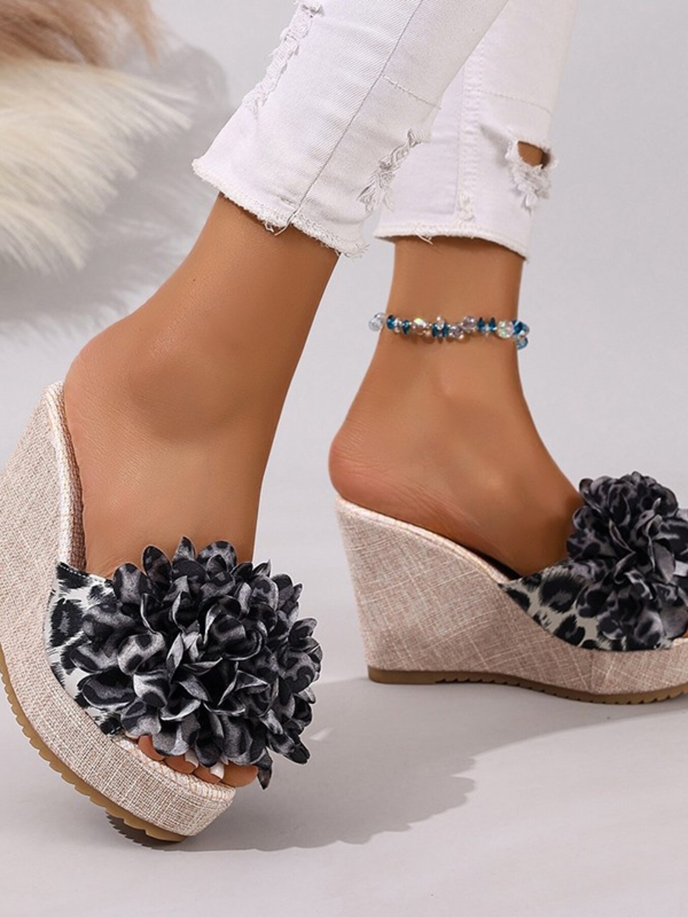 Open Toe Platform Wedge Sandals