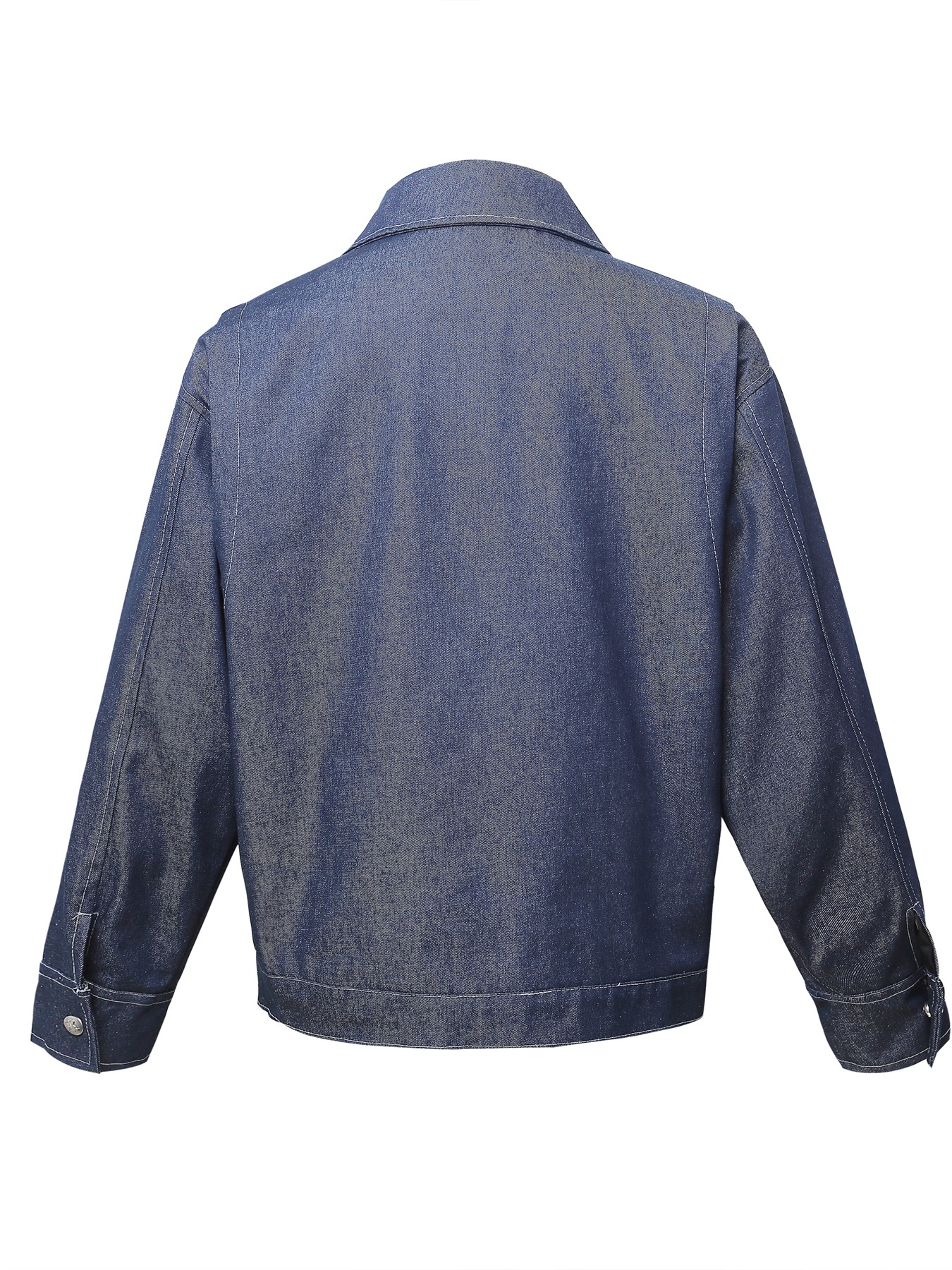 Men's Snap Down Long Sleeve Denim Jacket