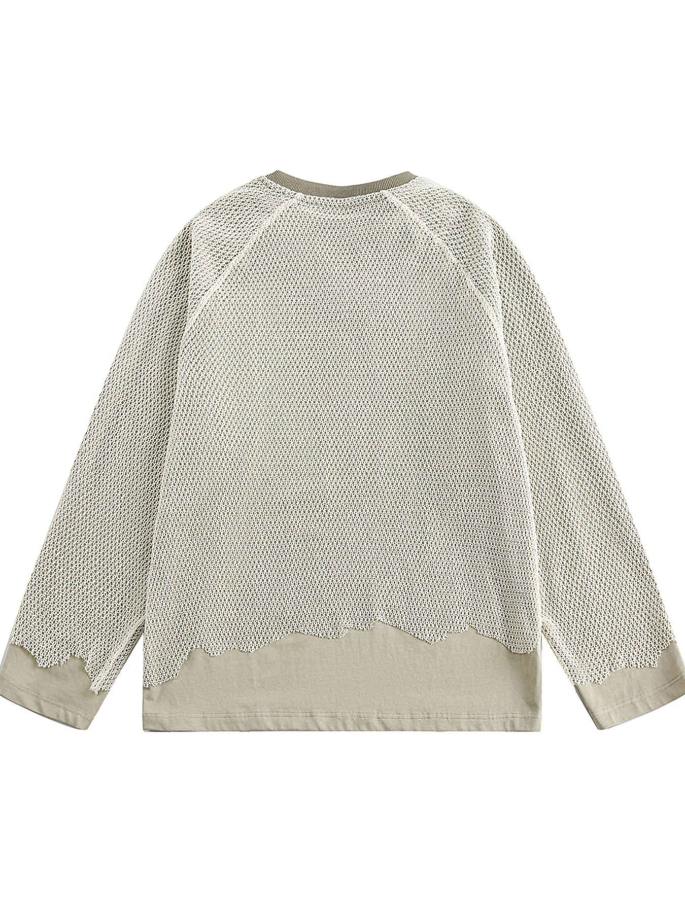 Men's Vintage Mesh Letter Notched Sweatshirt