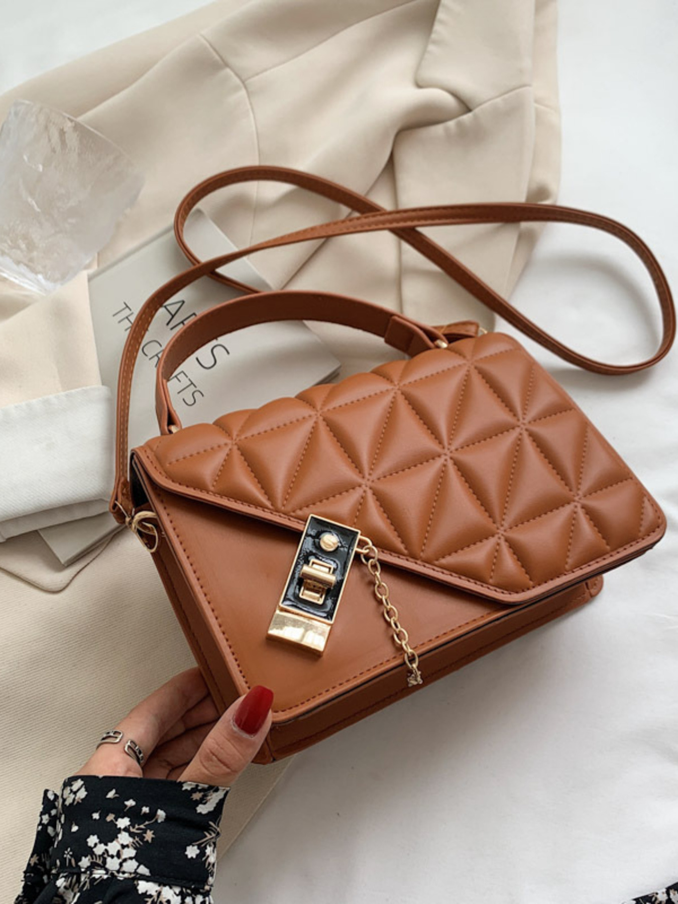 Quilted Flap Crossbody Bag