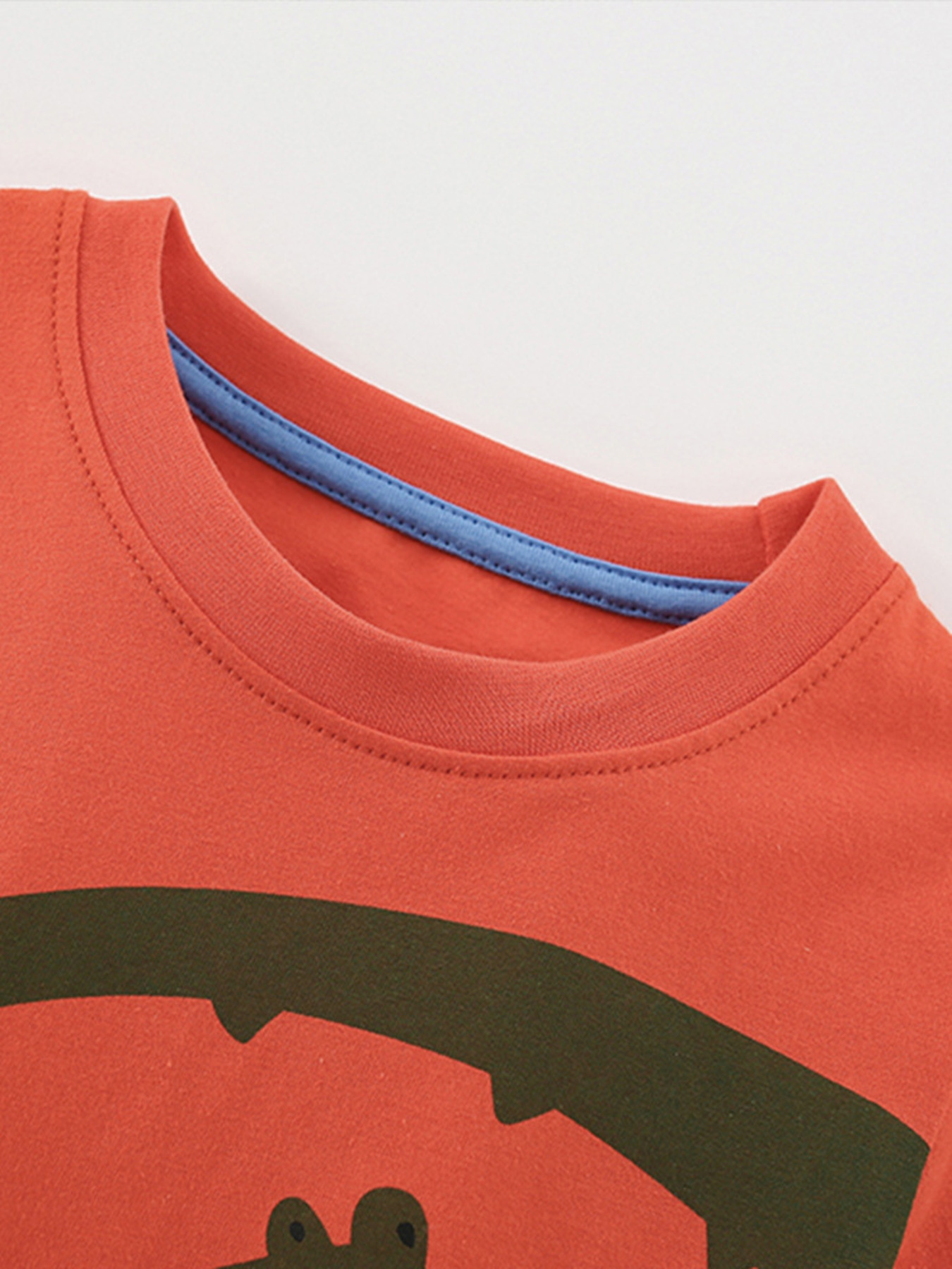 Children's Cartoon Crocodile Graphic Tee and Shorts Set